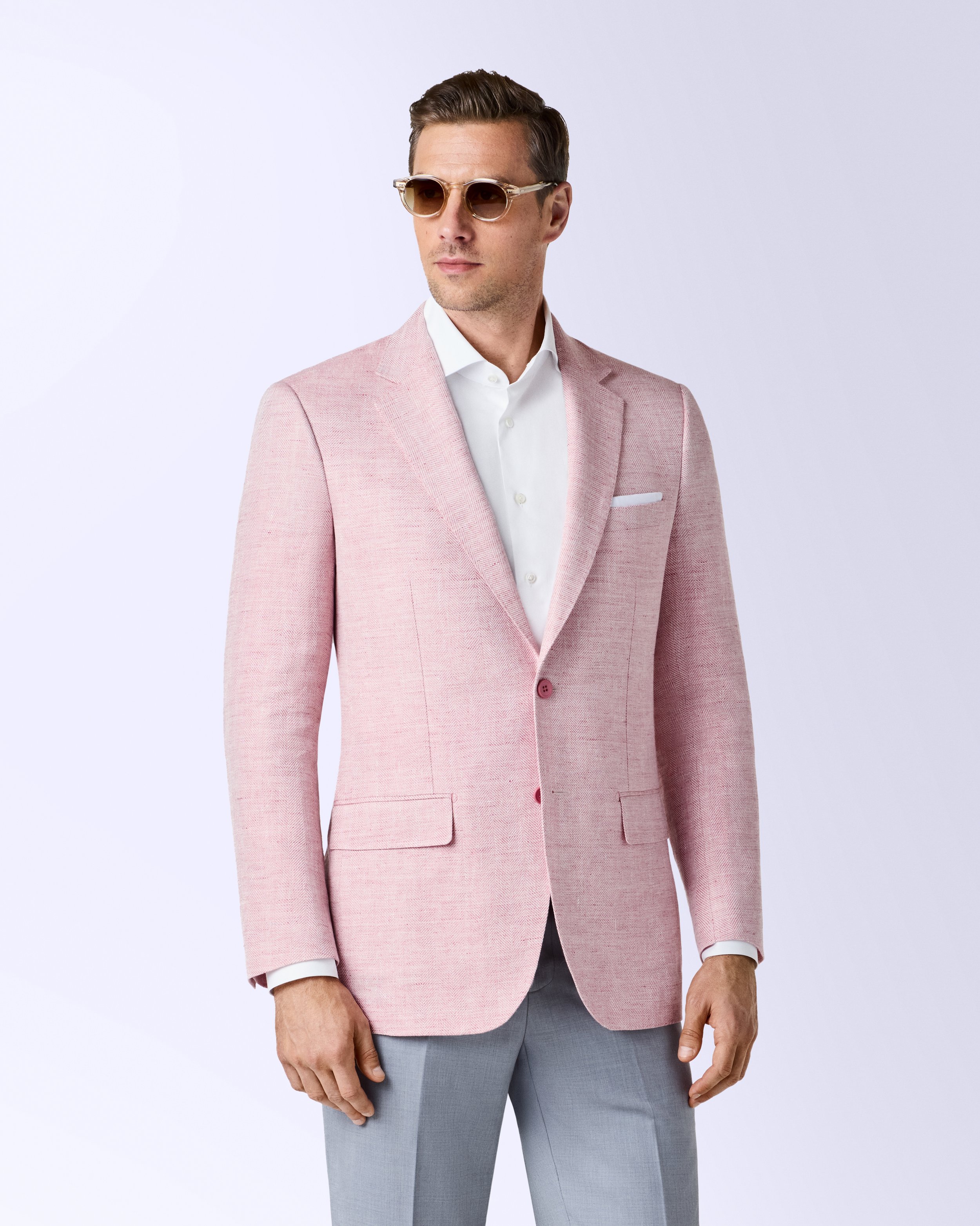 287/9 Flamingo Herringbone Soft Coat 