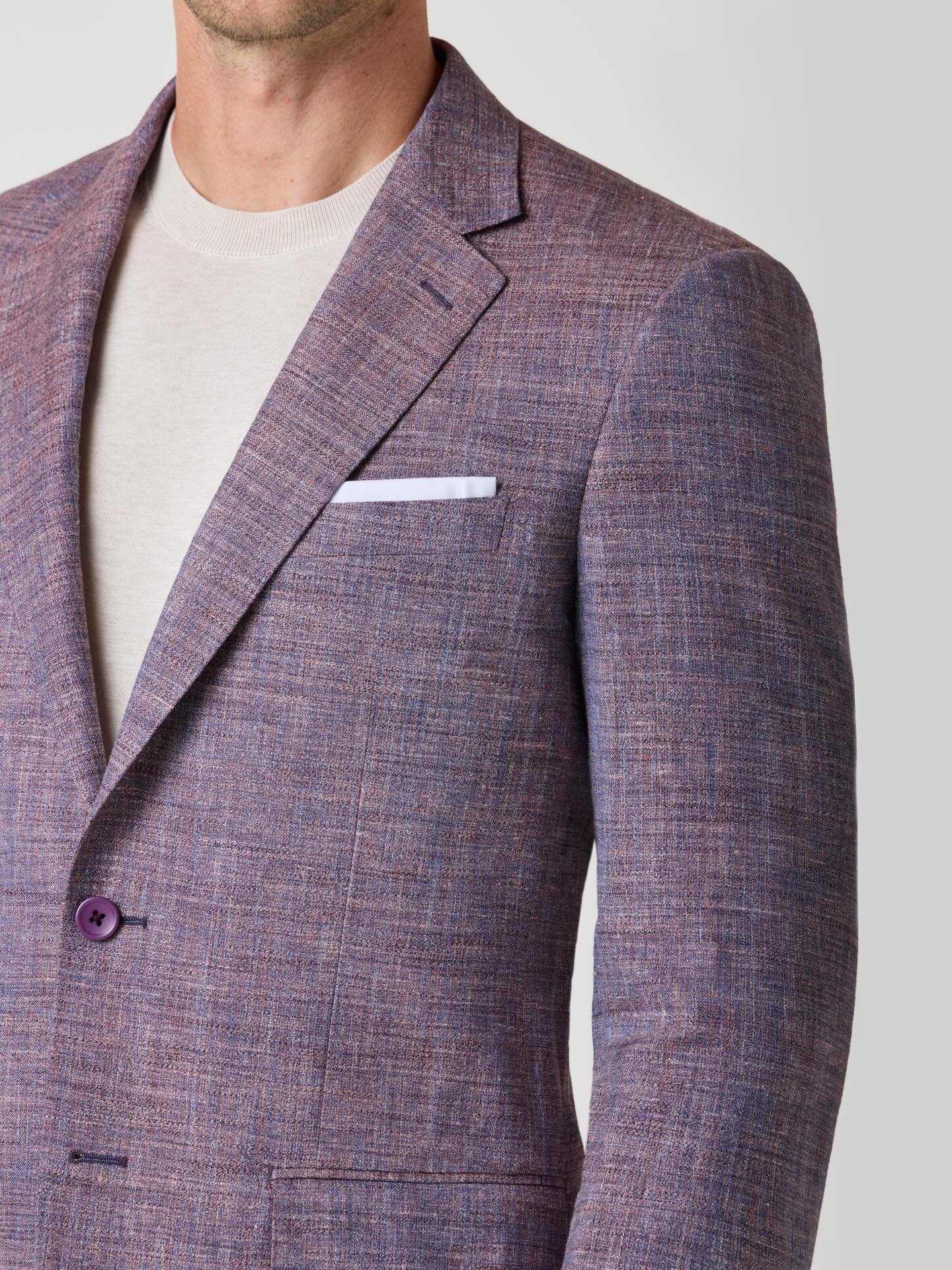 Texture that defines the season.⁠
⁠
A closer look at our Purple Bamboo Soft Coat from the Spring/Summer 2026 Collection. Crafted from a refined blend of bamboo, silk, and linen, using fabric from the prestigious Italian mill Botto Giuseppe, this piec