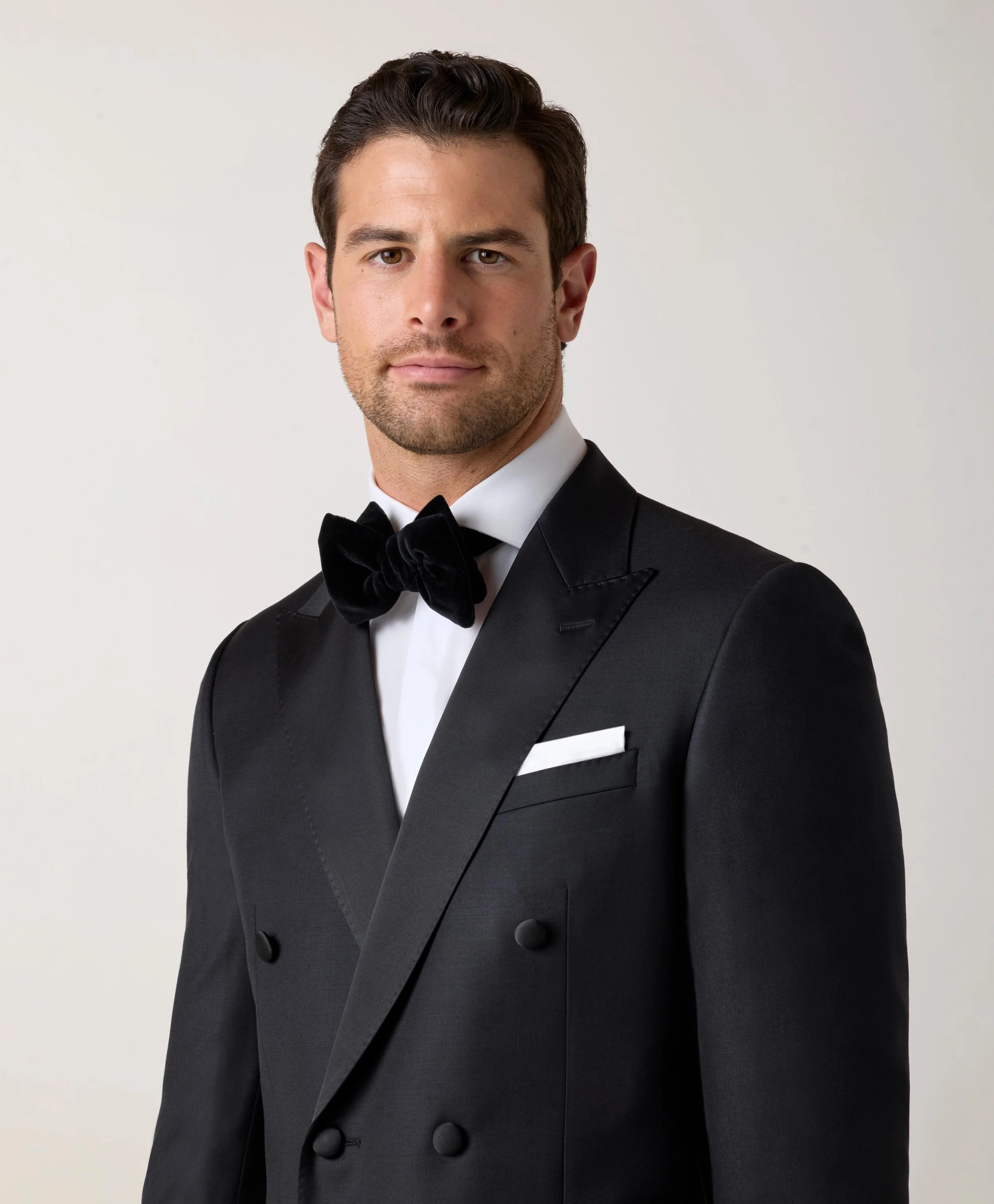 The return of a black-tie classic.⁠
⁠
Our new Double Breasted Peak Lapel Tuxedo brings together timeless sophistication and commanding presence. Defined by its sharp peak lapels, double-breasted silhouette, and clean architectural lines, this tuxedo 