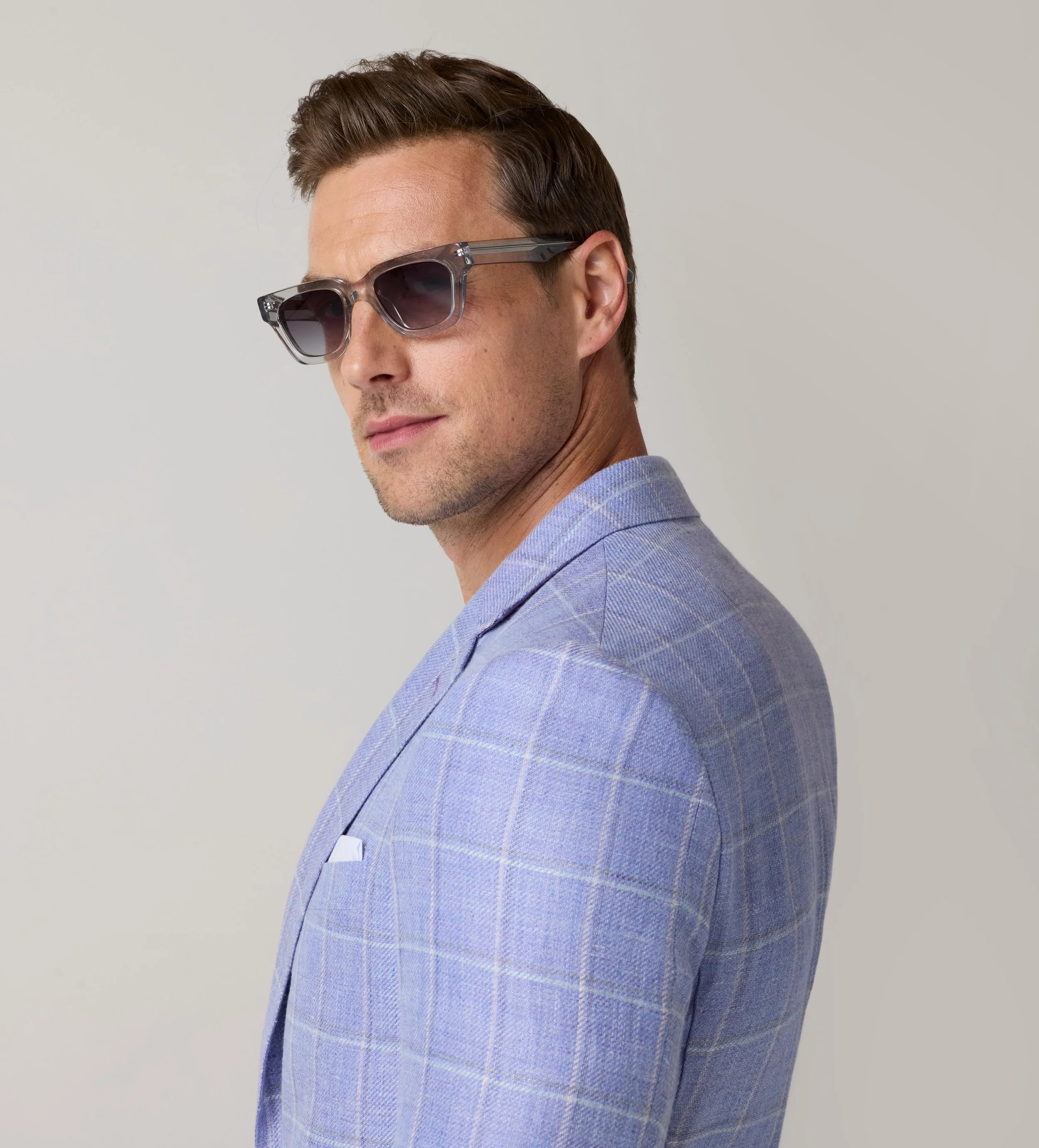 A fresh take on seasonal sophistication.⁠
⁠
Our new Lavender Windowpane Soft Coat from the Spring/Summer 2026 Collection pairs a refined windowpane pattern with an effortless soft construction. Crafted from a luxurious linen and wool blend woven by t