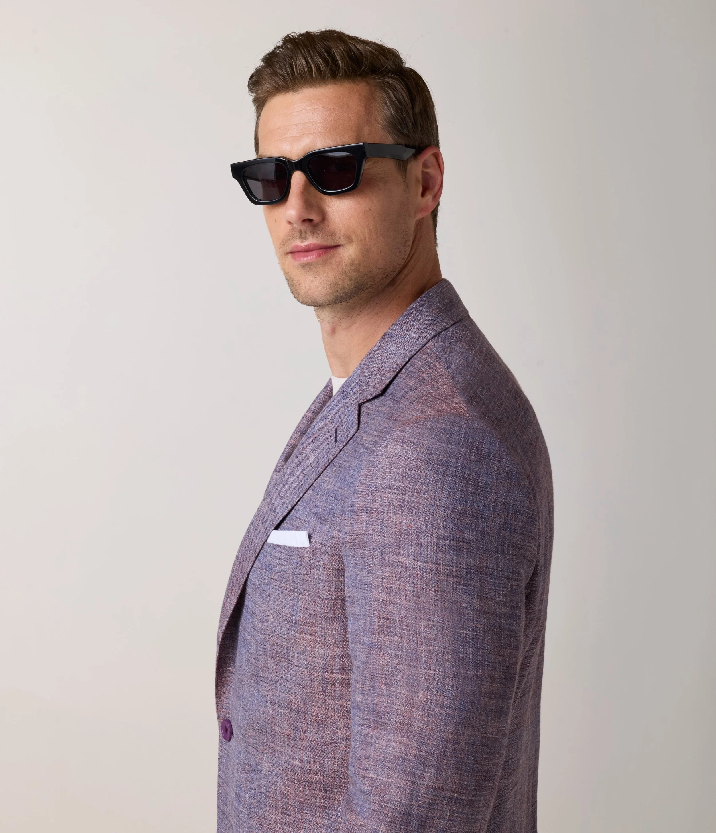 Color, texture, and craftsmanship made for the season.⁠
⁠
Our Purple Bamboo Coat from the Spring/Summer 2026 Collection brings a fresh approach to warm-weather tailoring. Crafted from a luxurious bamboo, silk, and linen blend woven by the prestigious