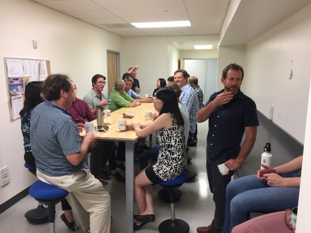 UFO sprinters joining coffee time in the JCSDA briefing room.