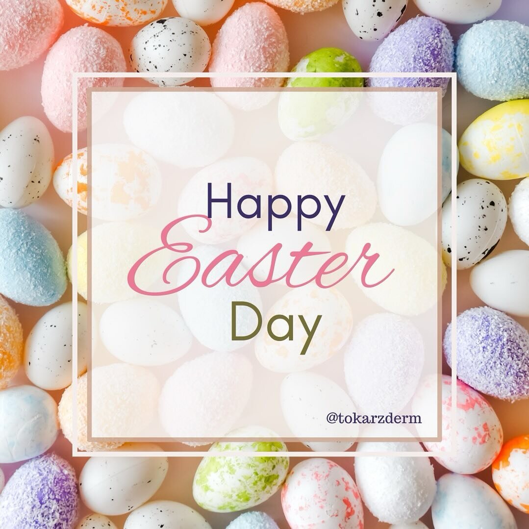 Happy Easter 🐇 Enjoy this beautiful Sunday! 🌷🌷 ~ Team Tokarz

#easter 
#sunday
#tokarzteam 
#tokarzdermatology