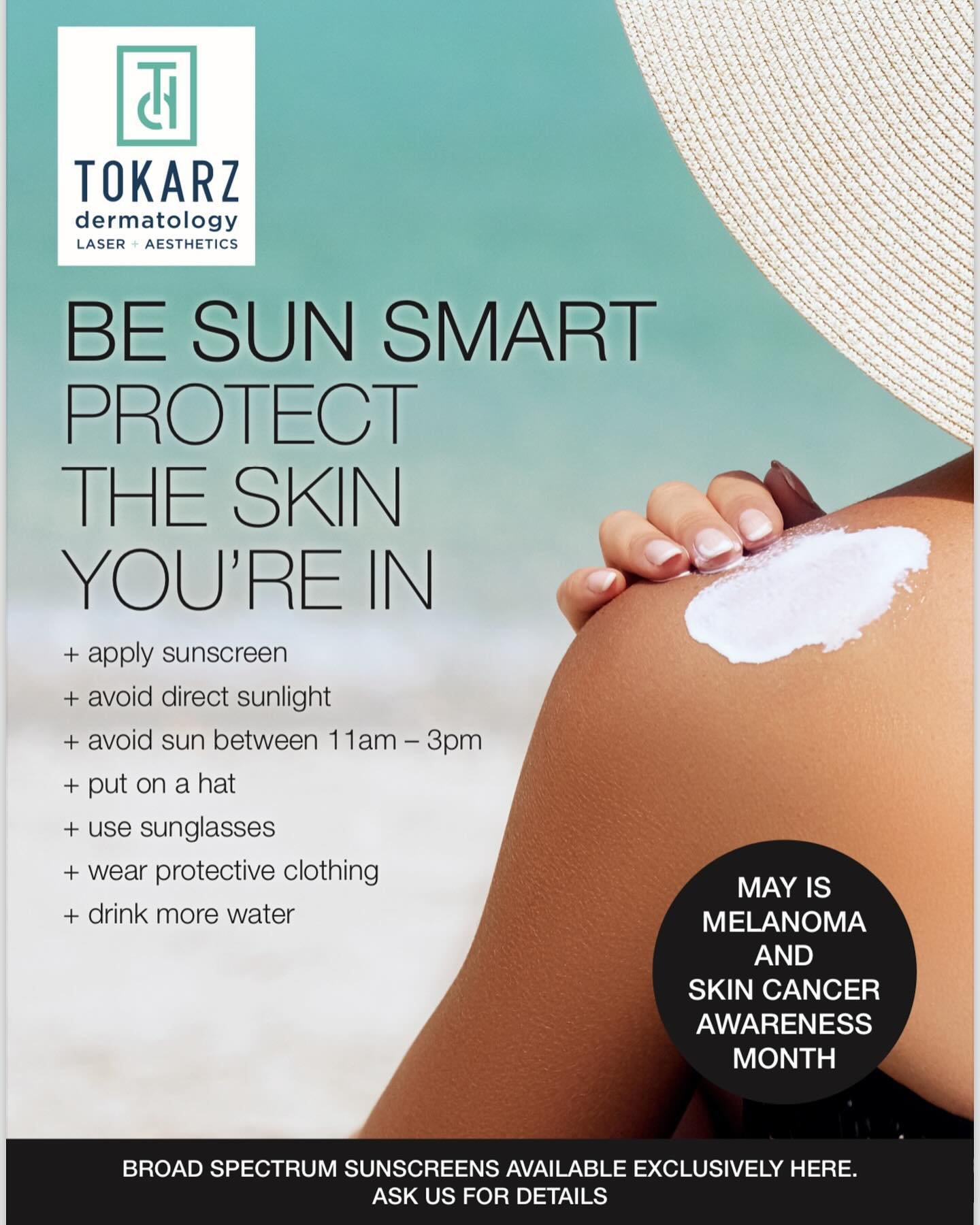 Sun protection not only saves us from skin cancer but wrinkles, sunspots and rosacea flares too! Sensitive skin?- we have nice dermatology quality options here for you. 
.
.
.
#skincancerawareness #stopsundamage #protectyourface #tokarzderm