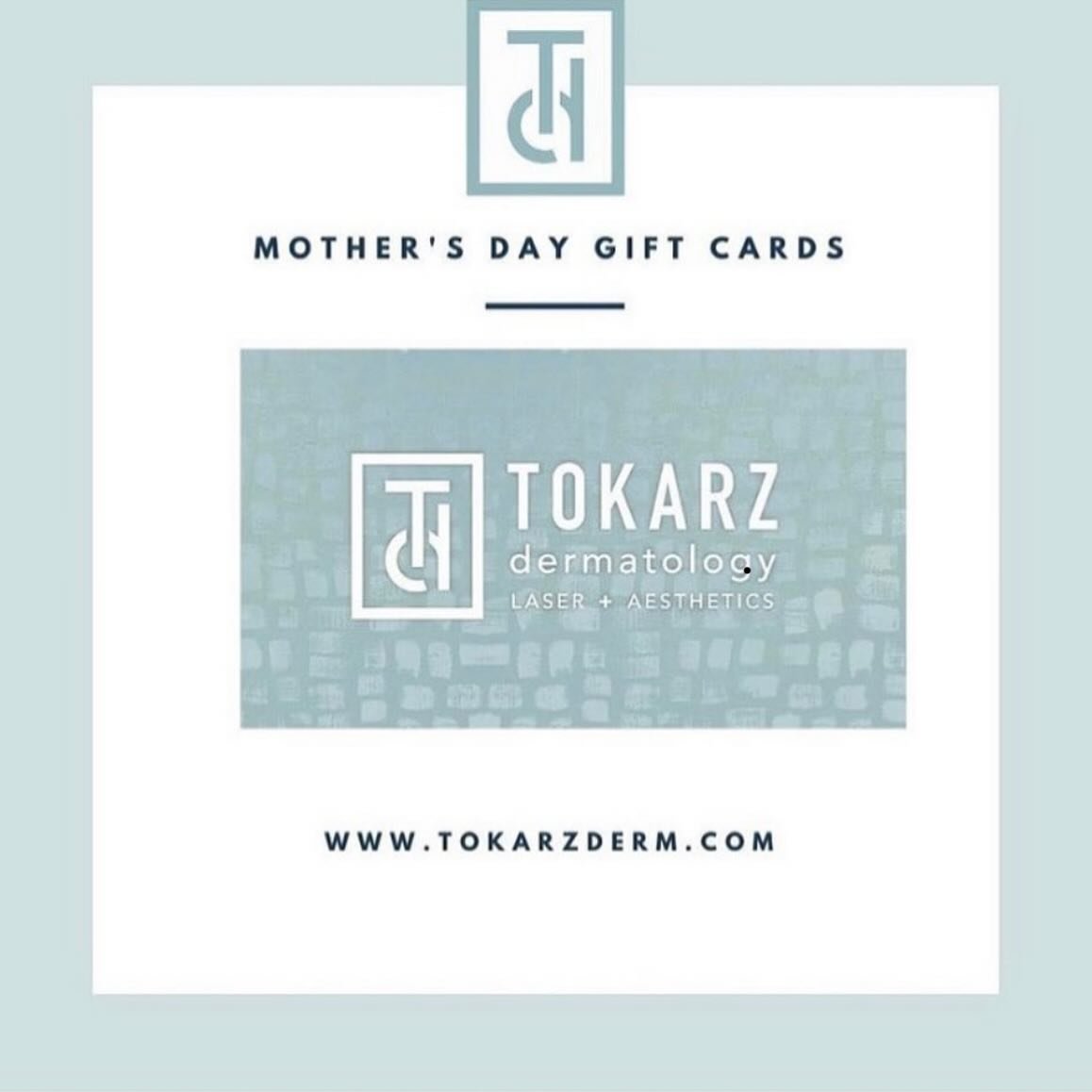 What does Mom want this Mother&rsquo;s Day?  A Tokarz Dermatology Gift Card, of course!  Available for purchase online!  P.S.  Mom will Thank You&hellip;💕💕🌸

#mom 
#mothersday 
#tokarzdermatology 
#giftcard