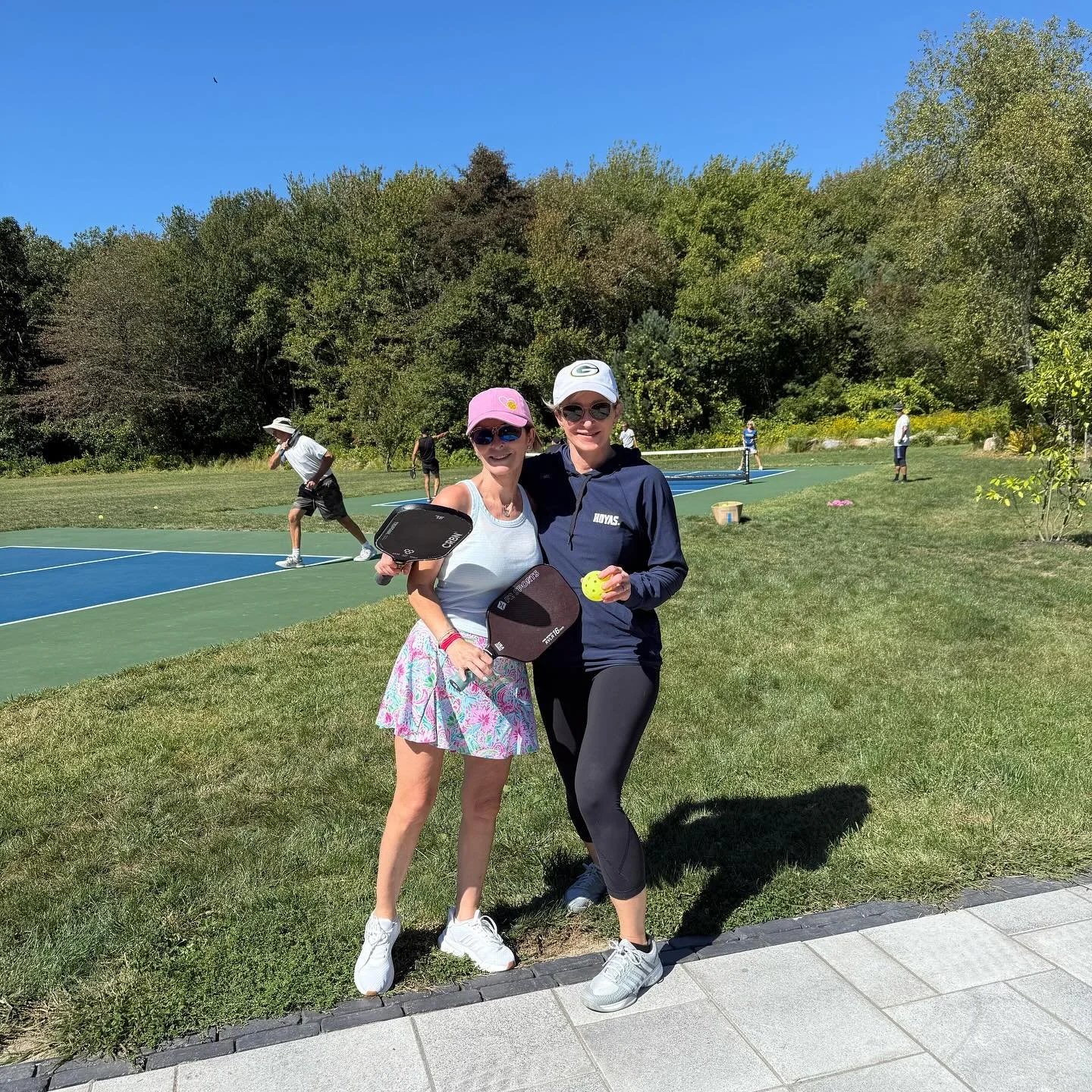 Pickleball Day for Maria and Dr. Tokarz !  What a beautiful day to enjoy a fun sport&hellip;☀️👏☀️

#pickleball 
#safesun 
#tokarzdermatology
