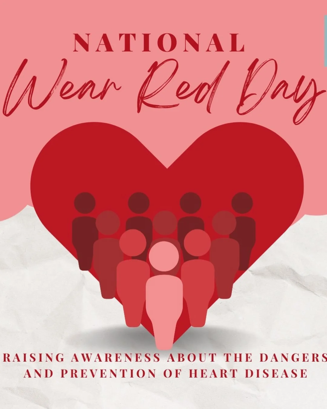 Wear red for heart health ❤️
Today is National Wear Red Day &mdash; a reminder to prioritize women&rsquo;s heart health.

#WearRedDay #HeartHealth