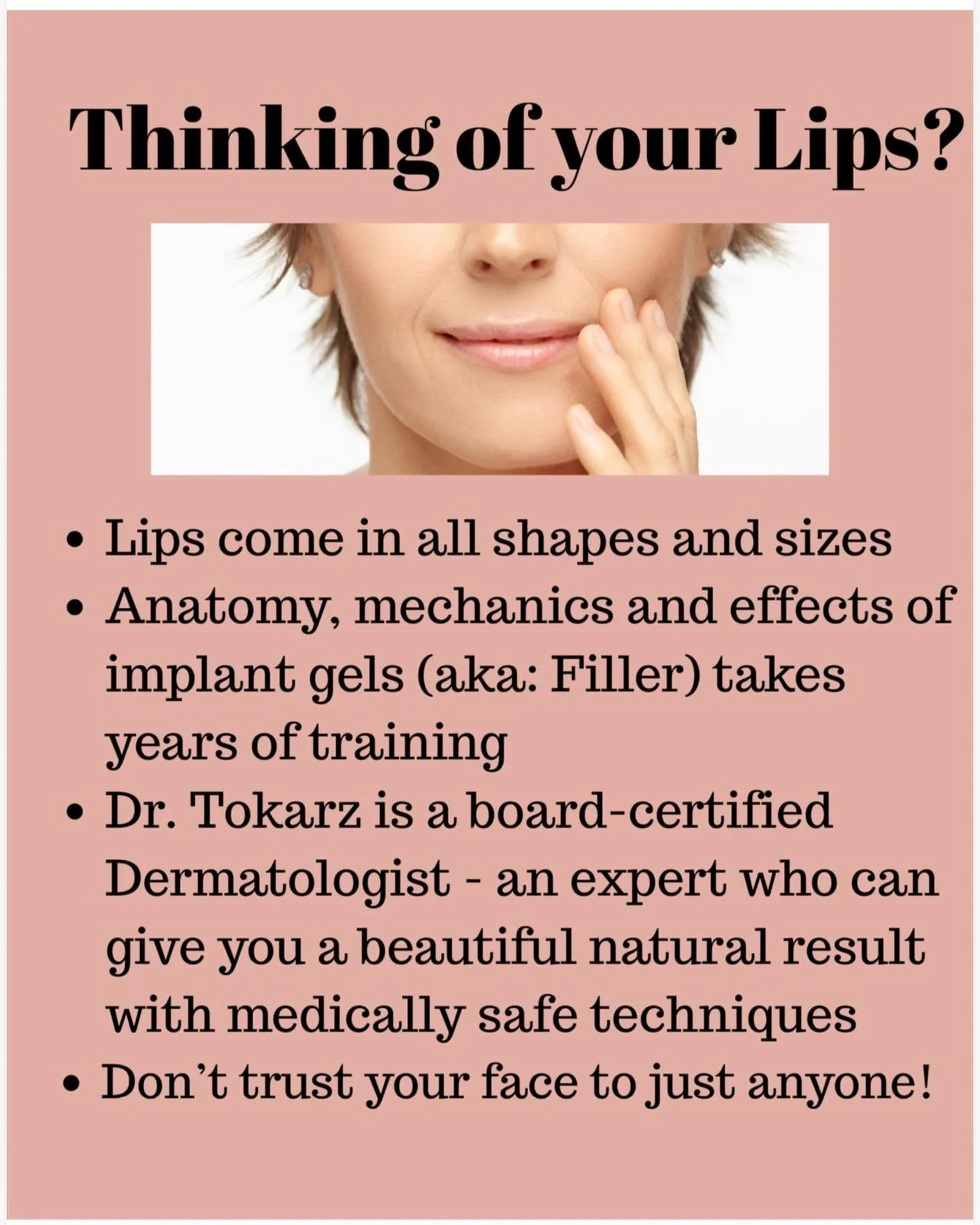 Contact Tokarz Dermatology for more information about lip treatments! 401-886-5277 or email: info@tokarzderm.com