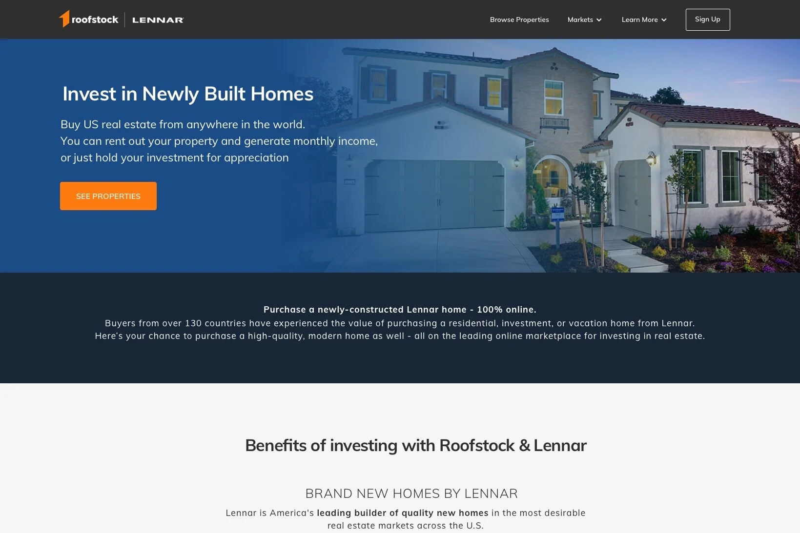 LENNAR &amp; ROOFSTOCK CO-BRANDED SITE