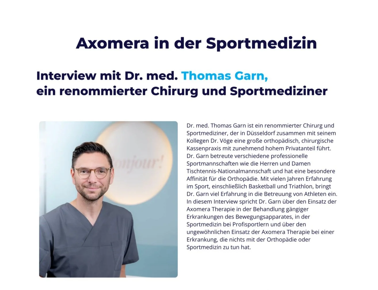 Dr. Garn im Interview