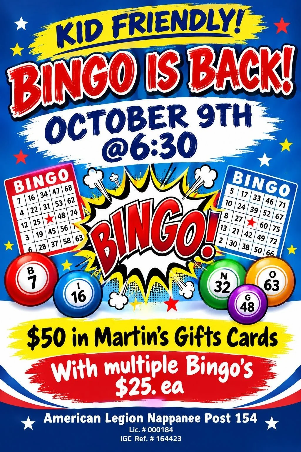 Nappanee Legion Bingo!
