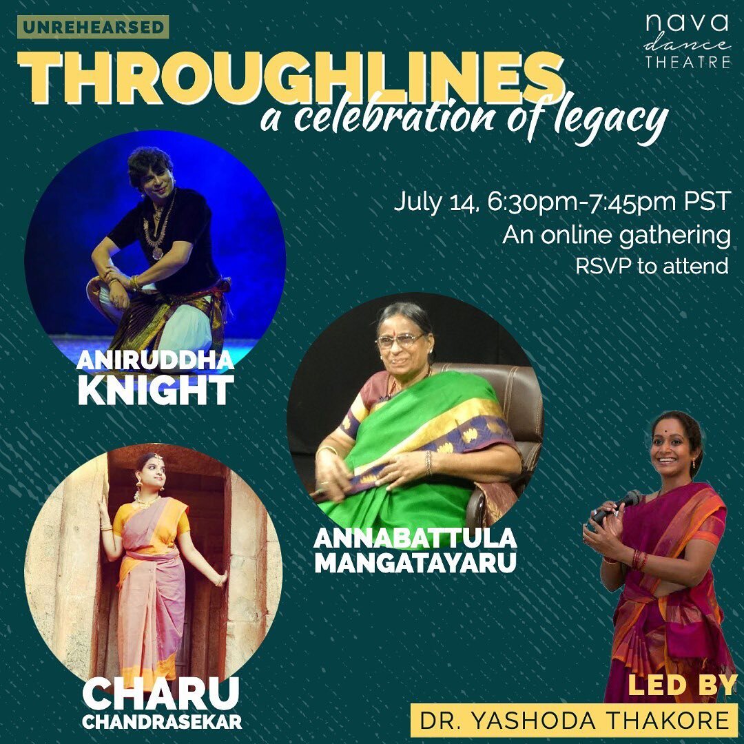 THIS THURSDAY! (Friday morning IST)

Join us in a virtual story circle led by Dr. Yashoda Thakore, with participants Annabattula Lakshmi Mangatayaru, Charumathi Chandrasekar and Aniruddha Knight, as they discuss their ancestral connections to their r