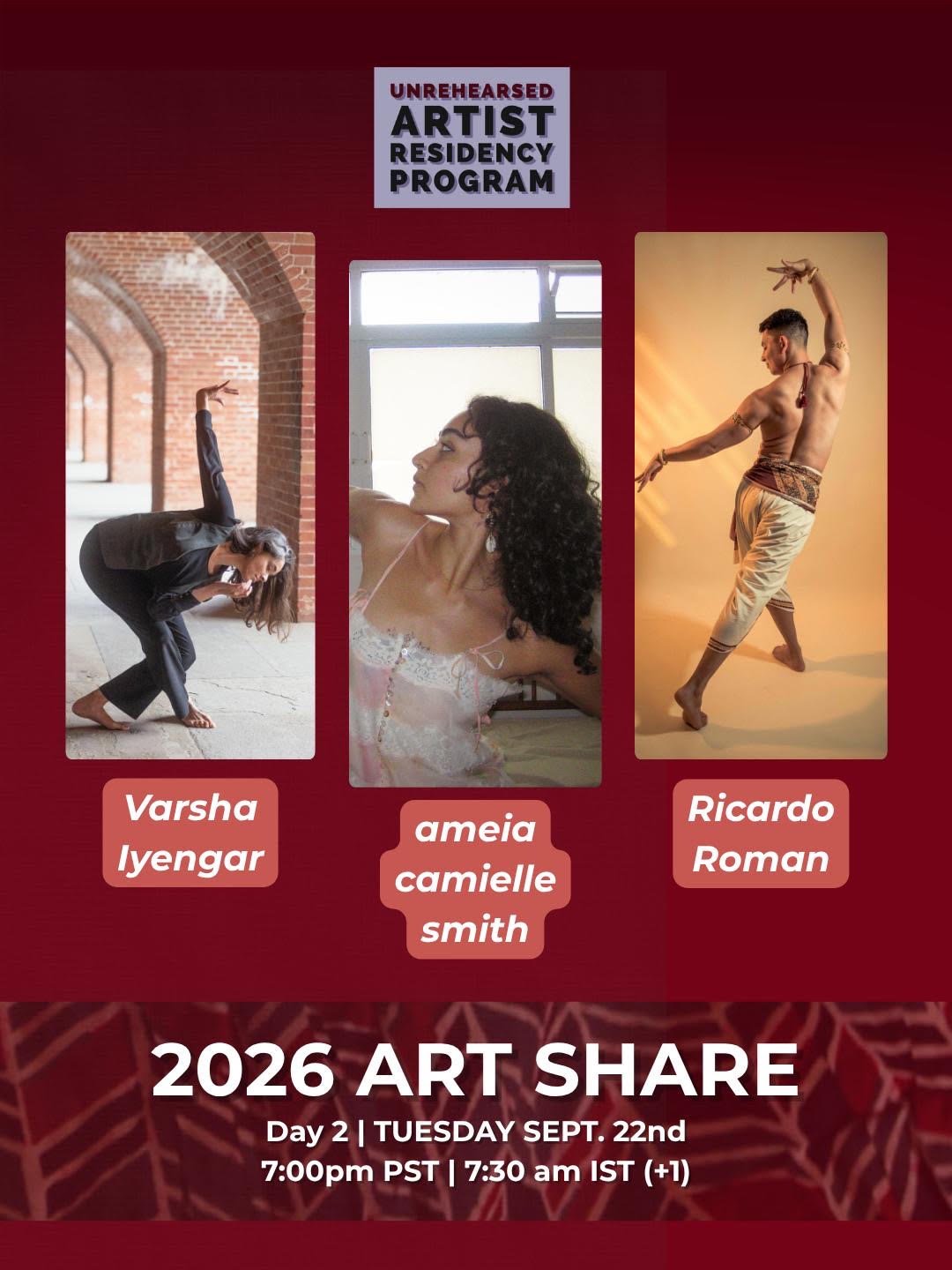 Unrehearsed Program 2026 Art Share: Day 2