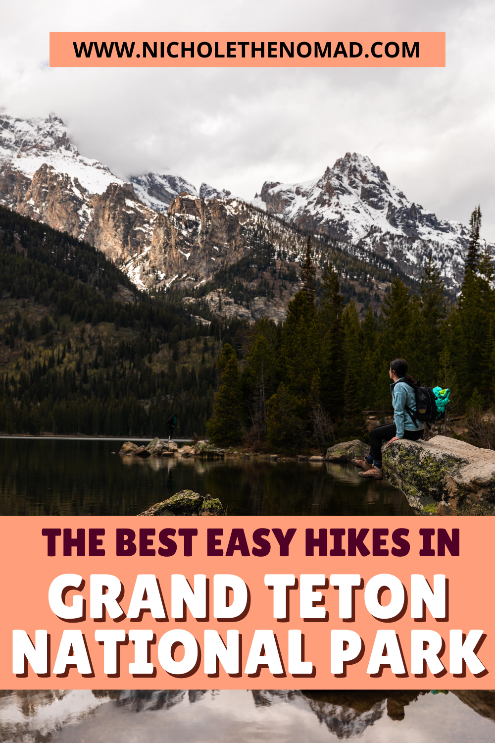 pinterest pin for easy hikes in grand teton national park