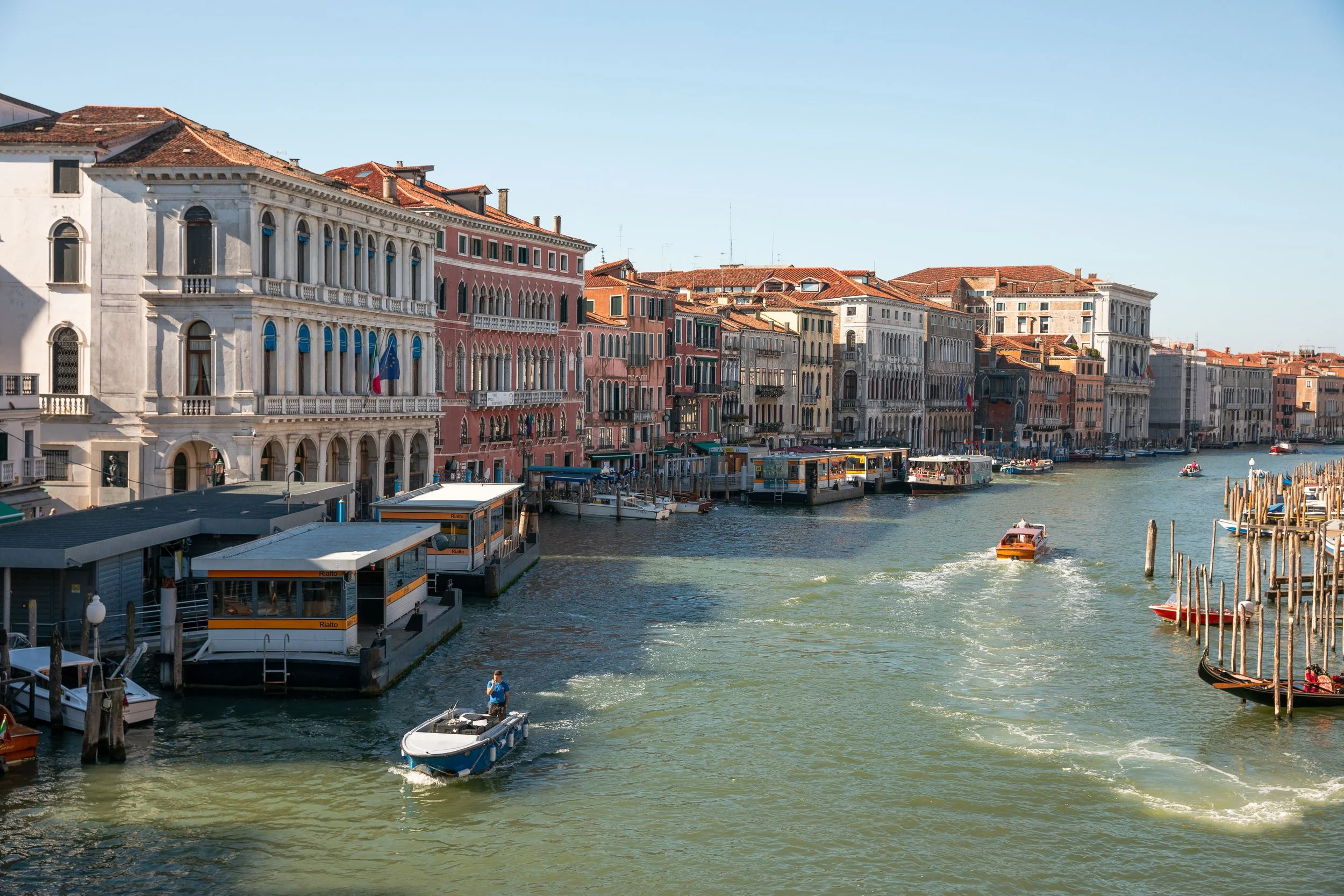 view from Ponte di Rialto in Venice