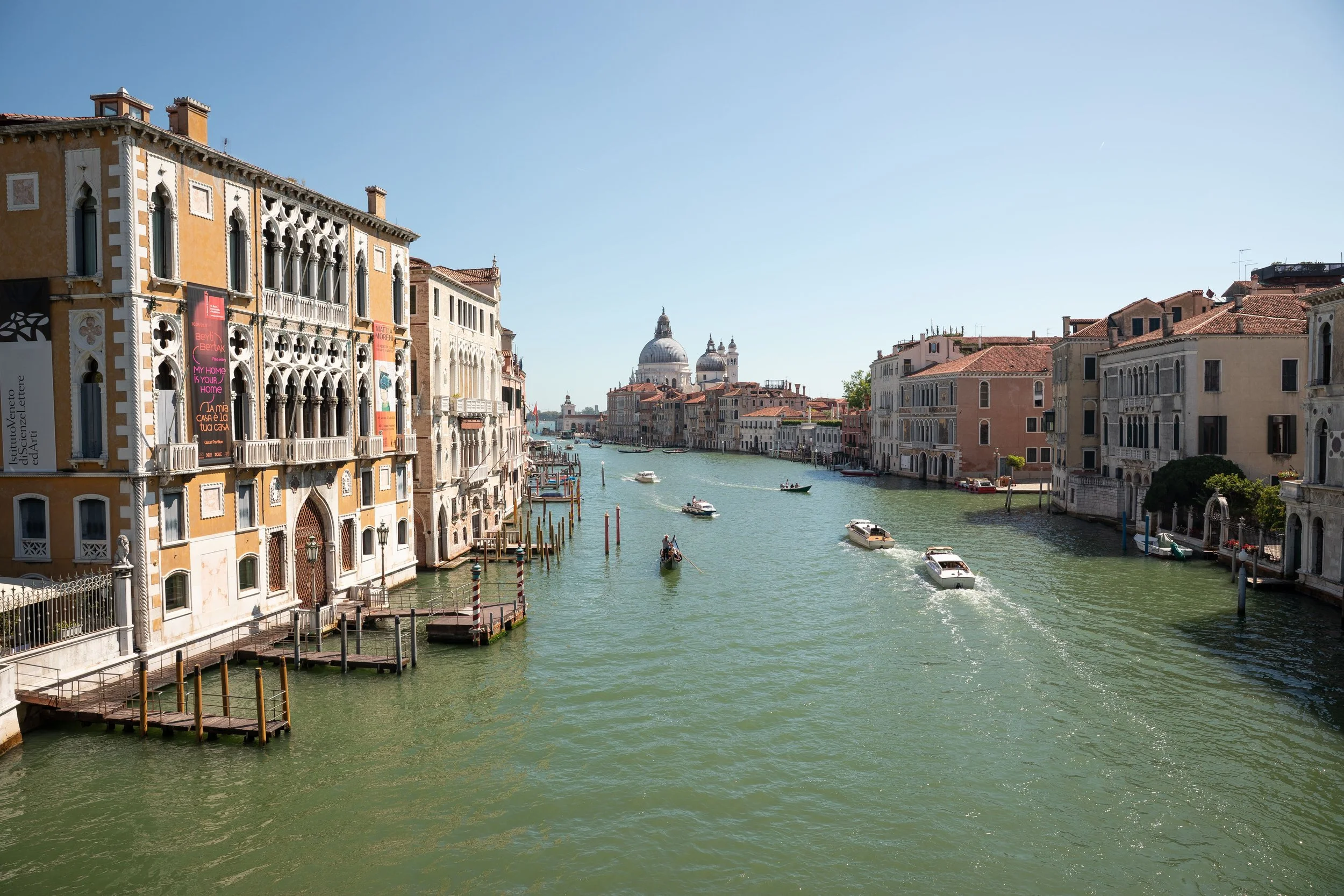 views from Ponte dell’Accademia in northern italy