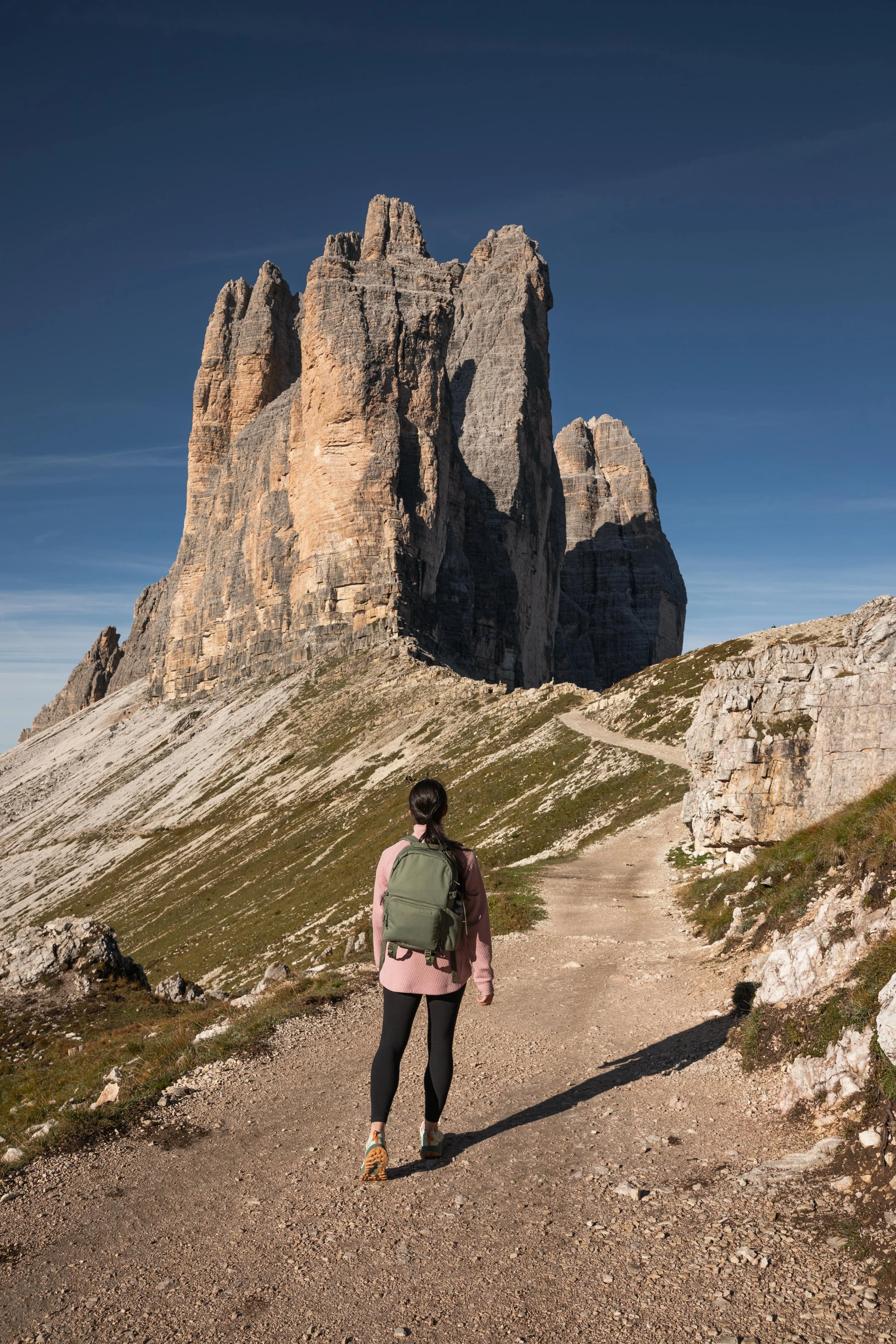hiking Tre Cime di Lavaredo in northern italy