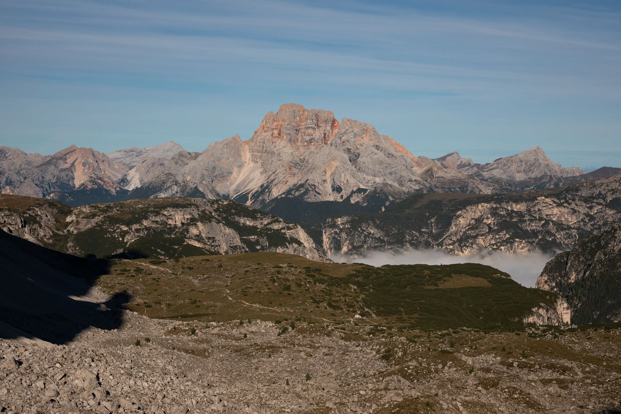 mountain views on the tre cime di lavaredo hike