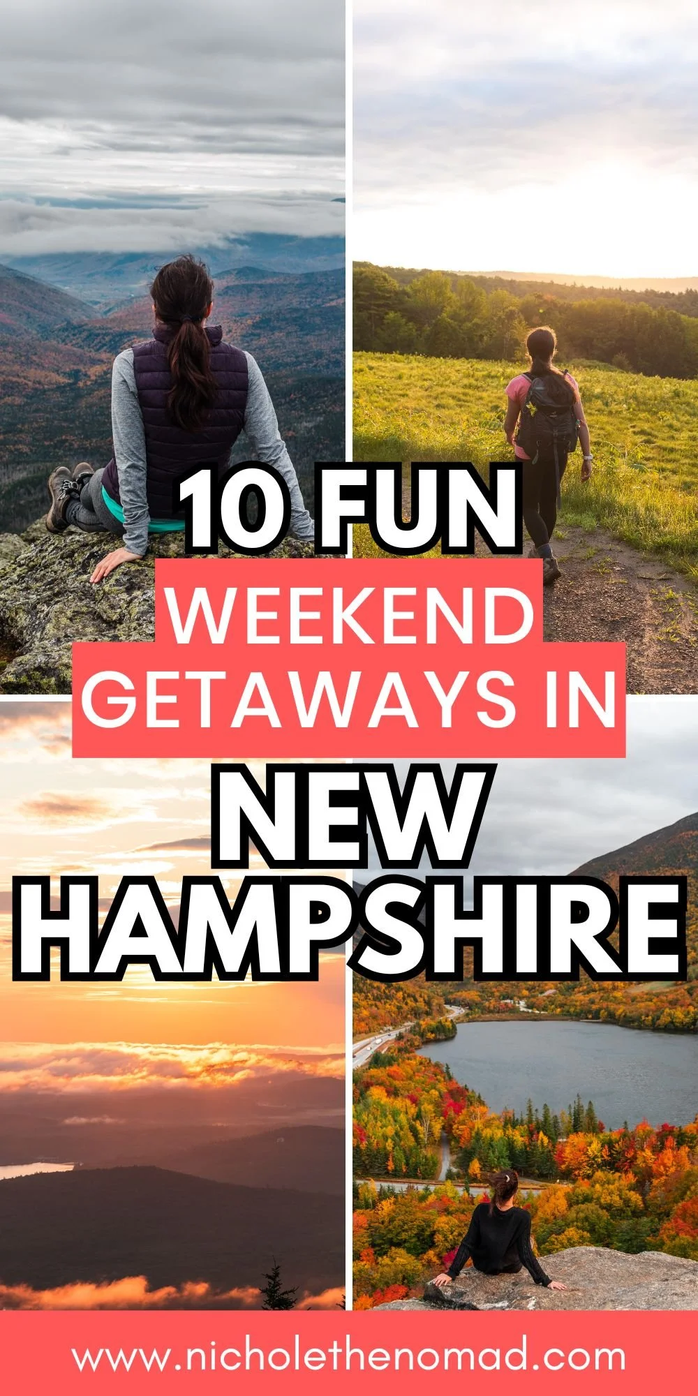 pinterest pin for best new hampshire weekend getaways