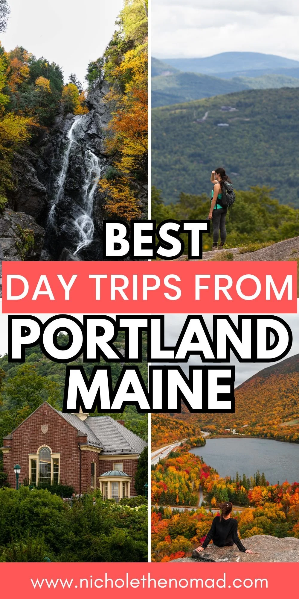 pinterest pin for best day trips from portland maine