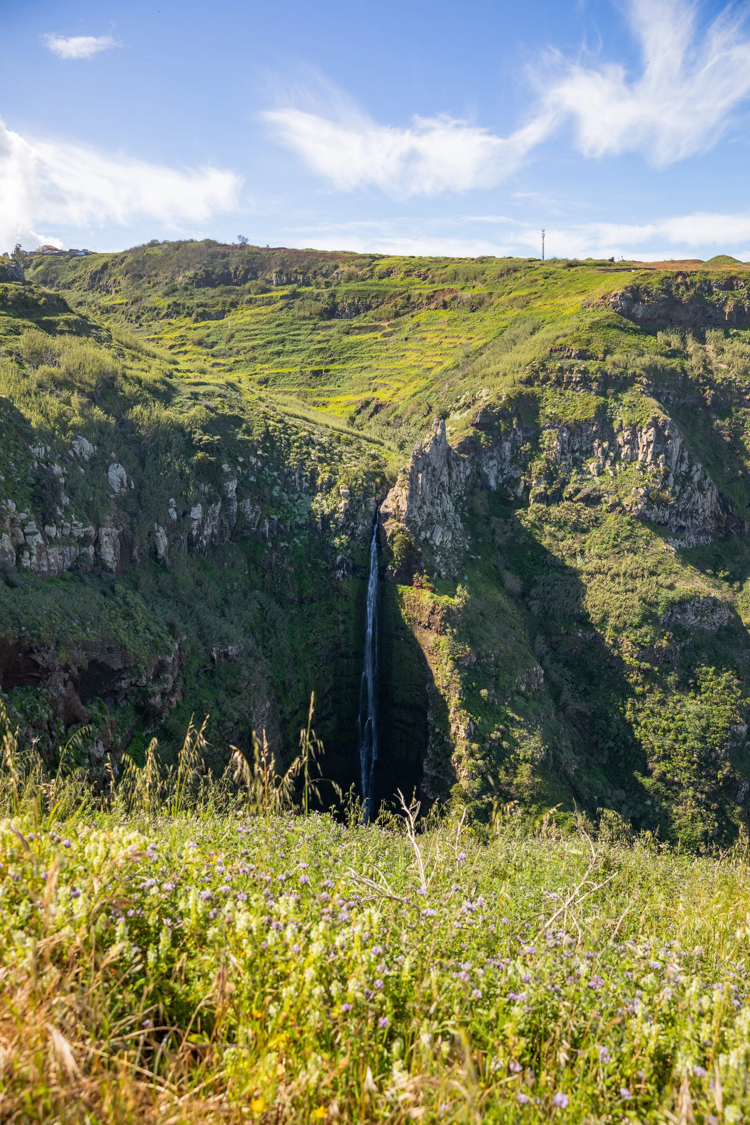 waterfall at Miradouro da Garganta Funda