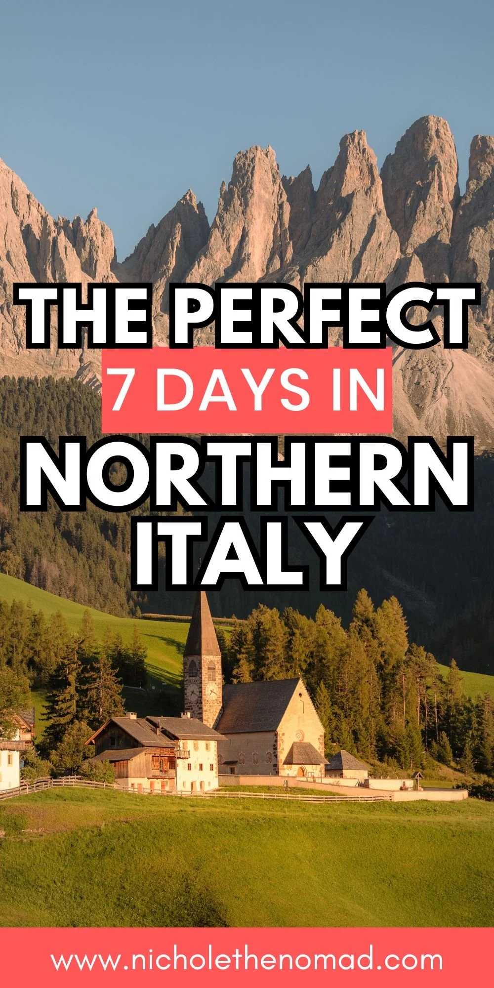 pinterest pin for best 7-day northern italy road trip itinerary