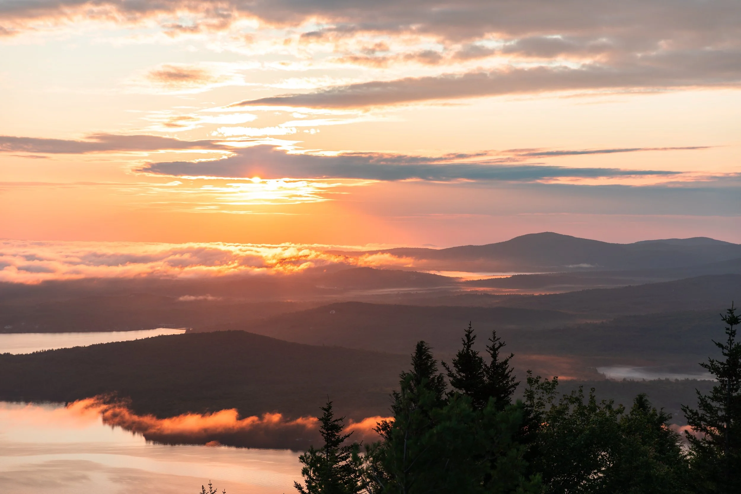 sunrise on mount major