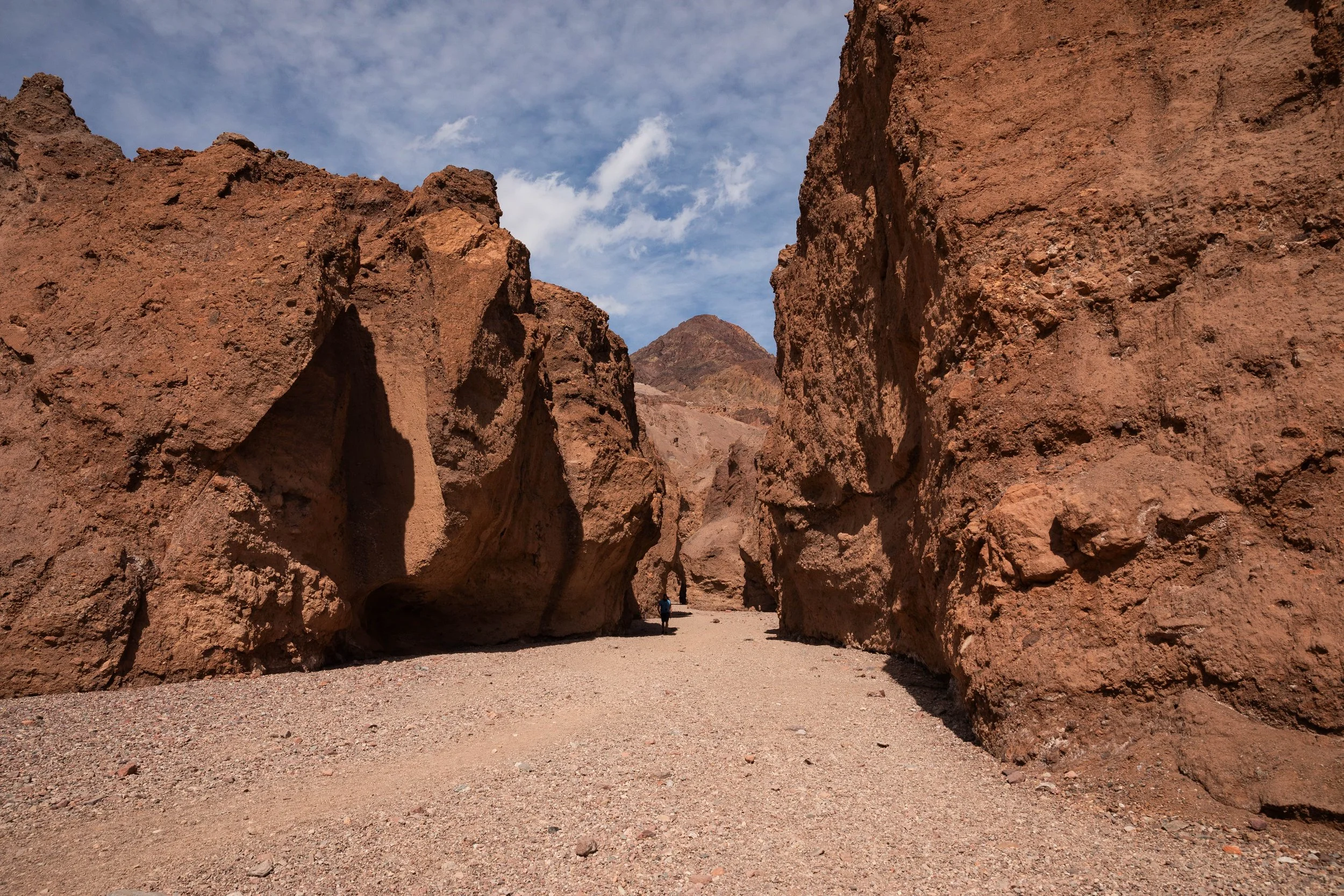 canyon on the natural bridge trail in death valley