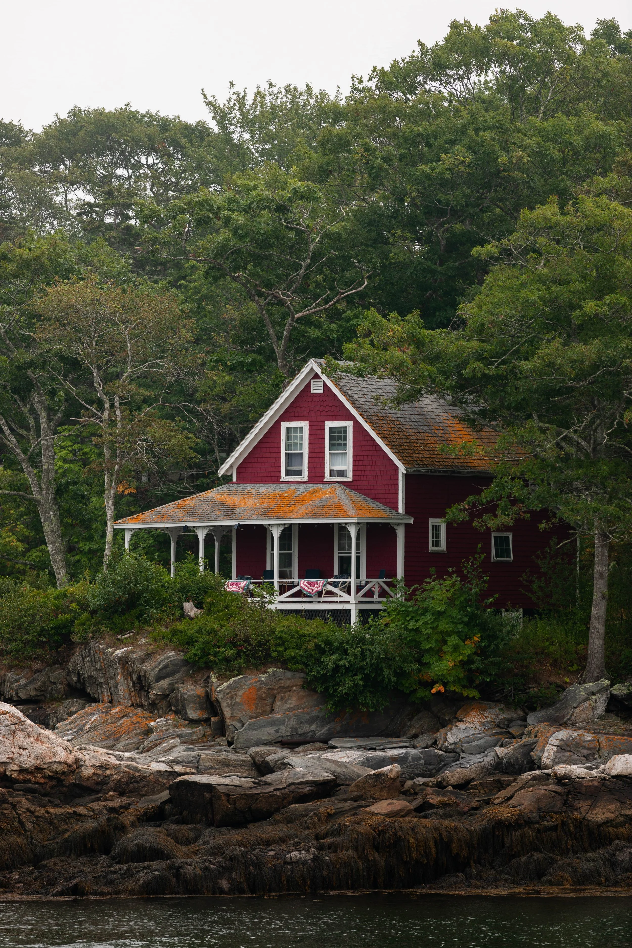 house near lubec in maine in summer
