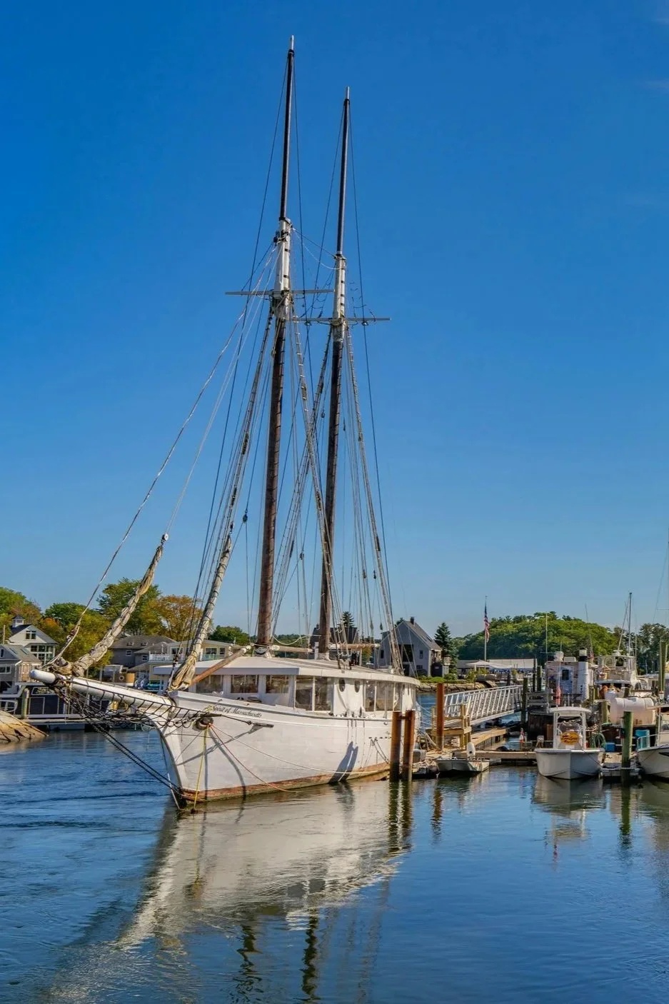 harbor near kennebunkport in maine in summer