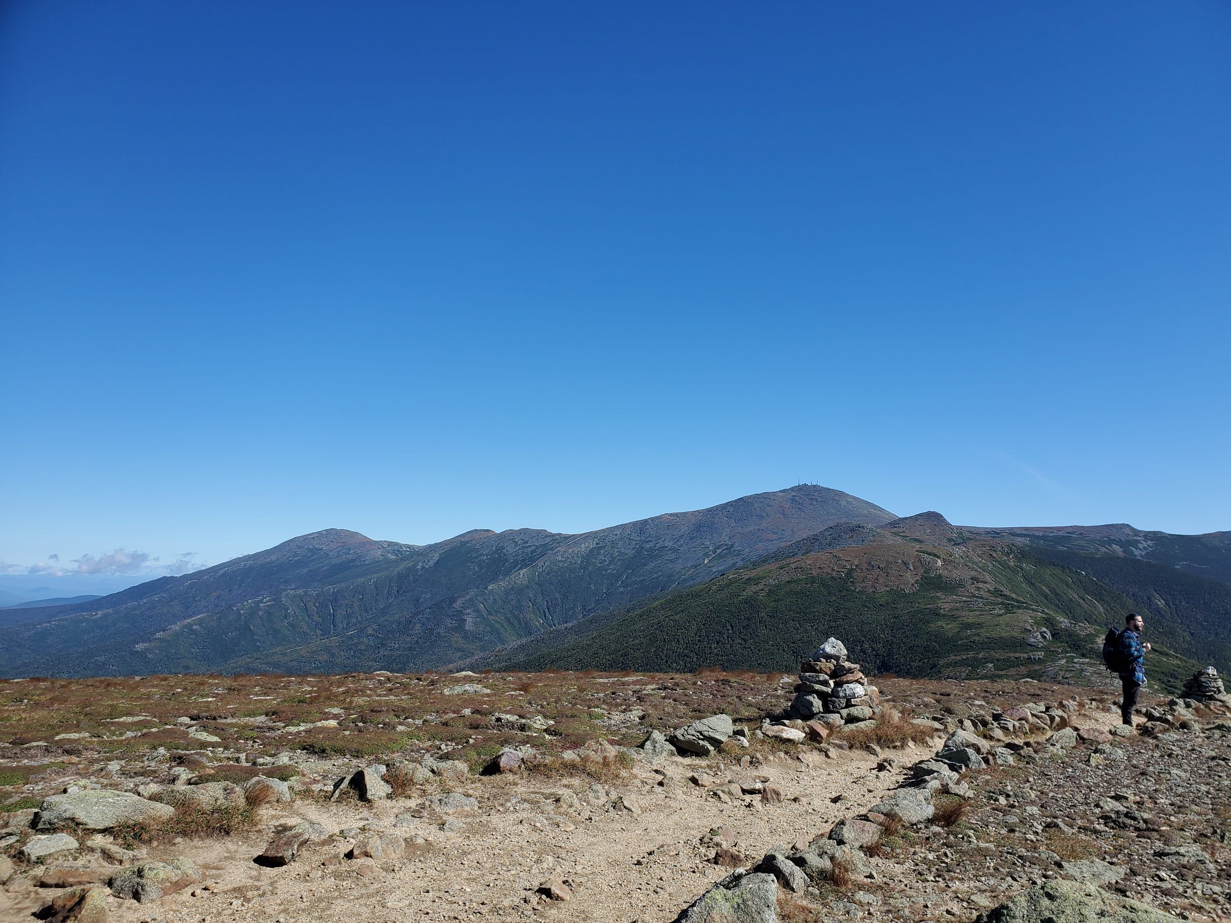 views from the trail on mount eisenhower in the white mountains