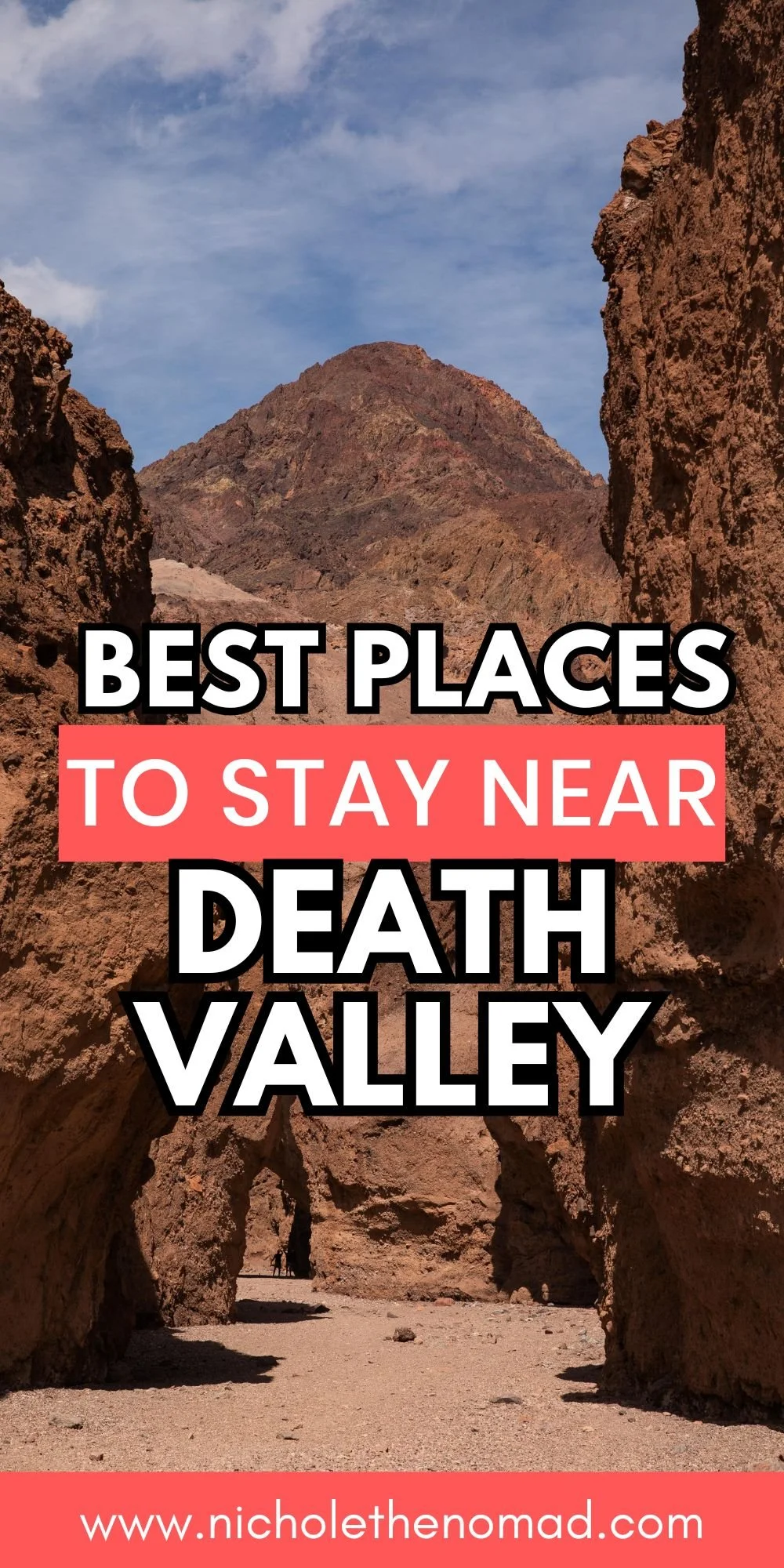 pinterest pin for towns near death valley