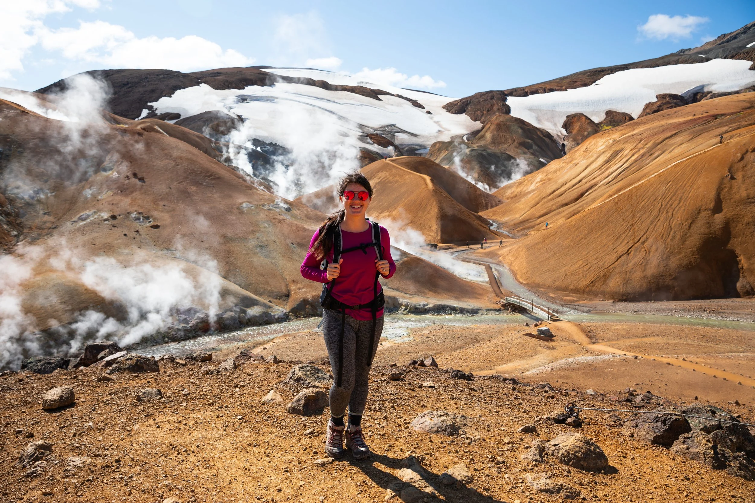 hiking in Hveradalir Geothermal Area