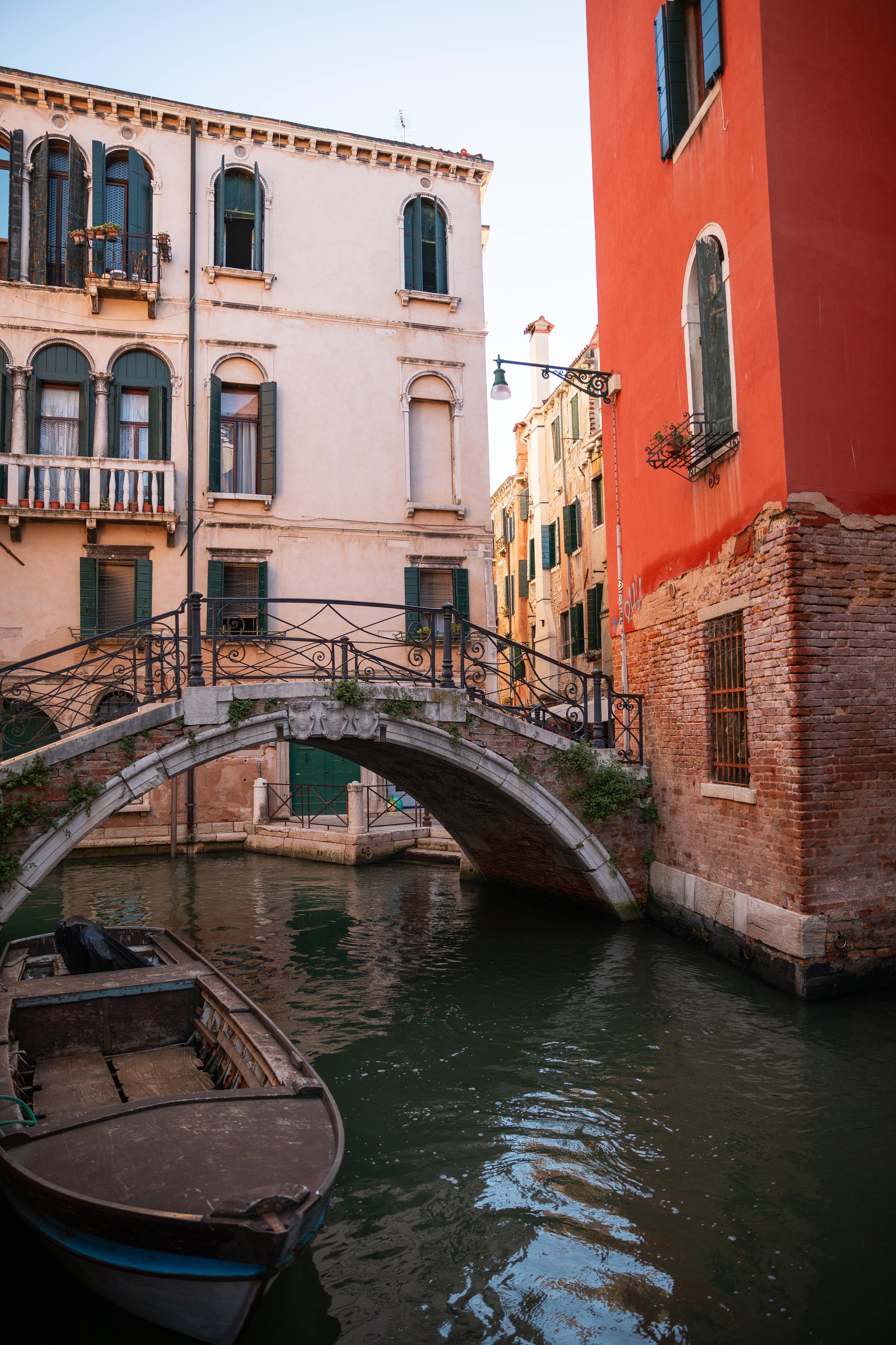 canal in venice in northern italy