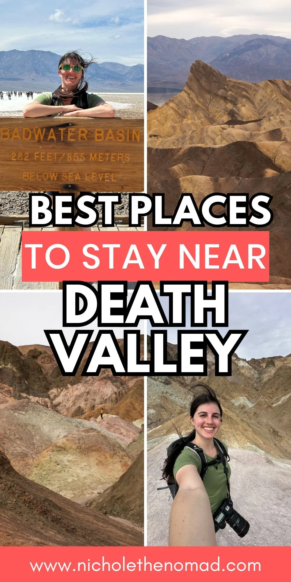 pinterest pin for best towns near death valley