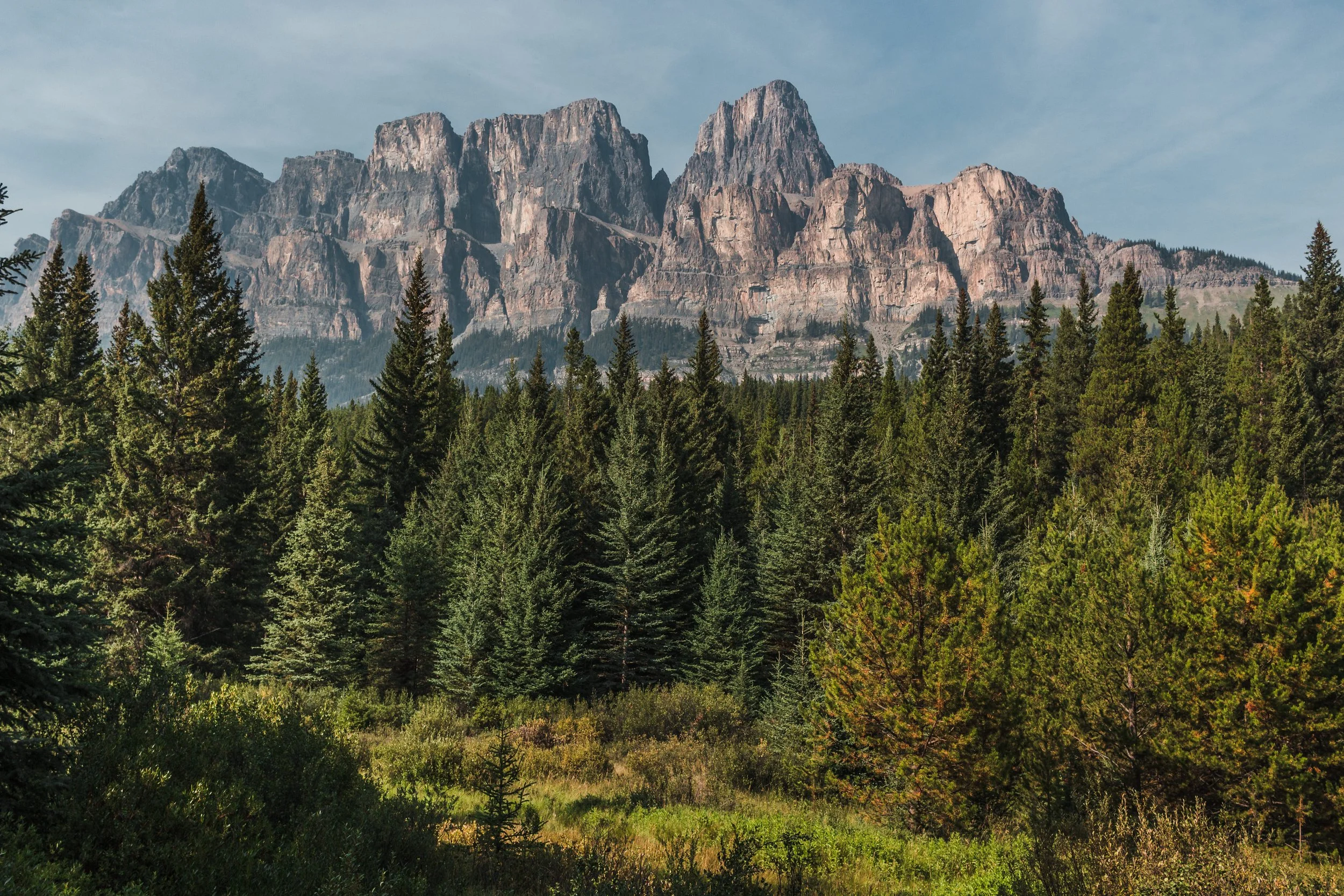 castle mountain along bow valley parkway