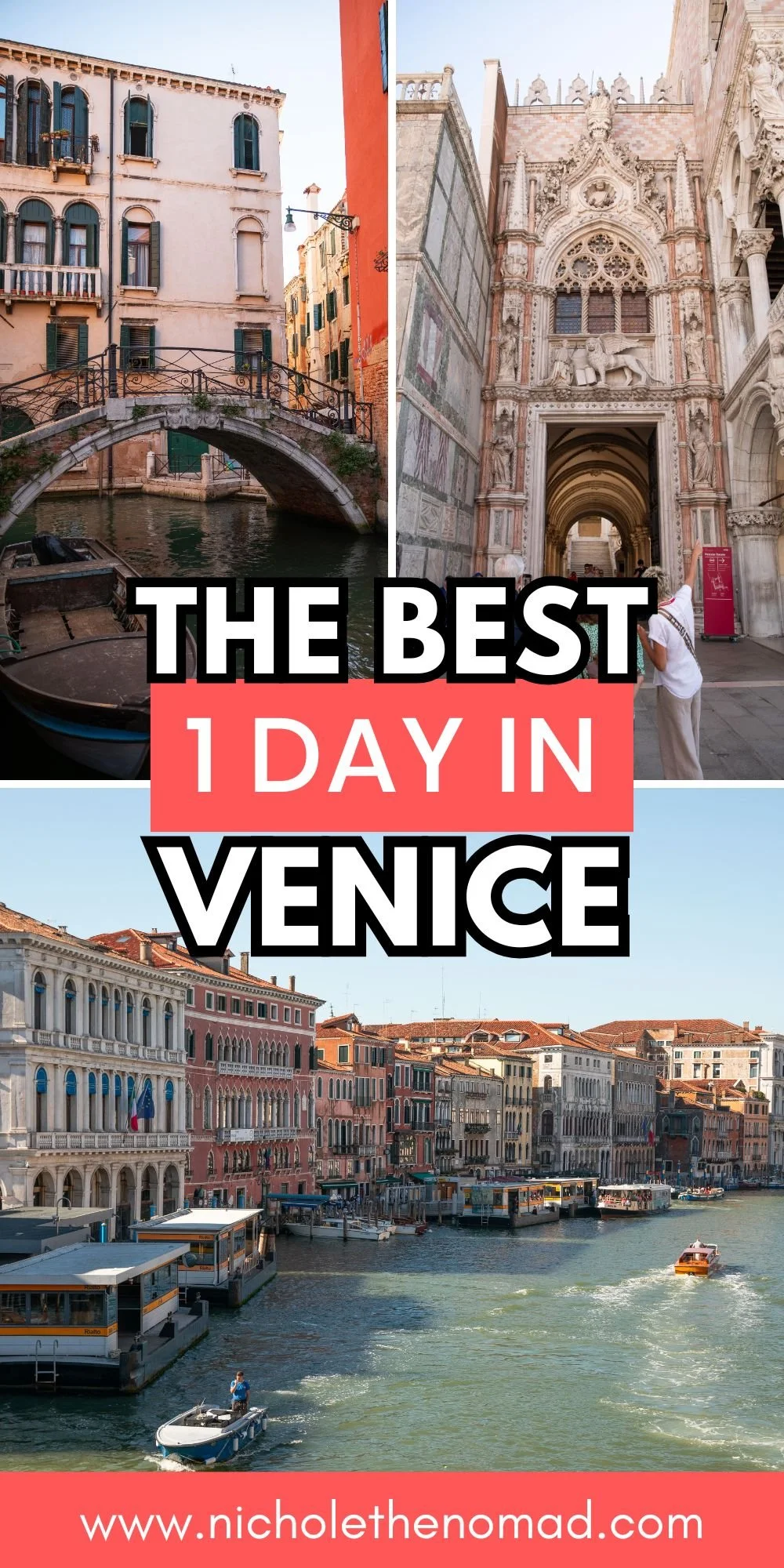 pinterest pin for the best one day venice itinerary