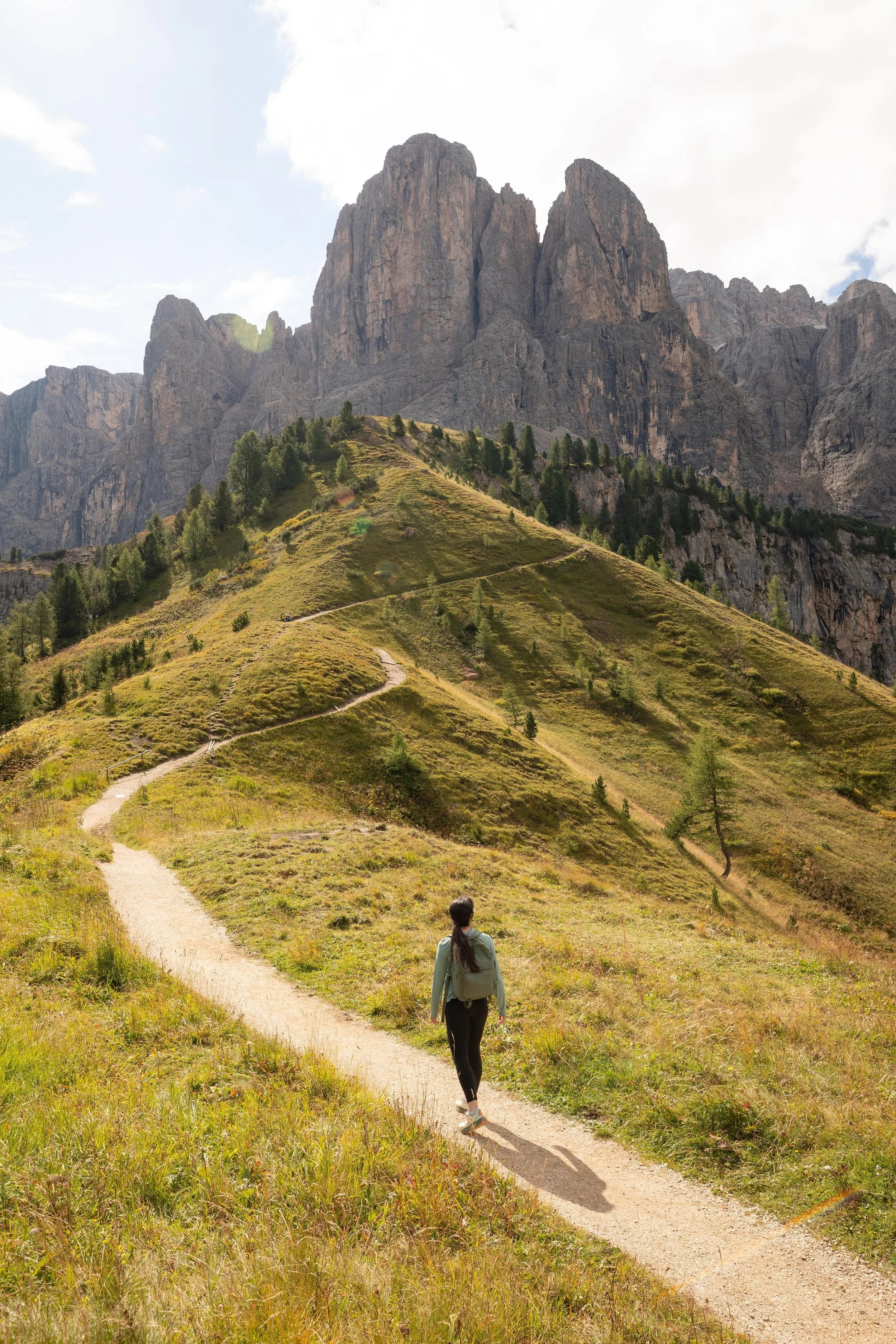 gardena pass in northern italy
