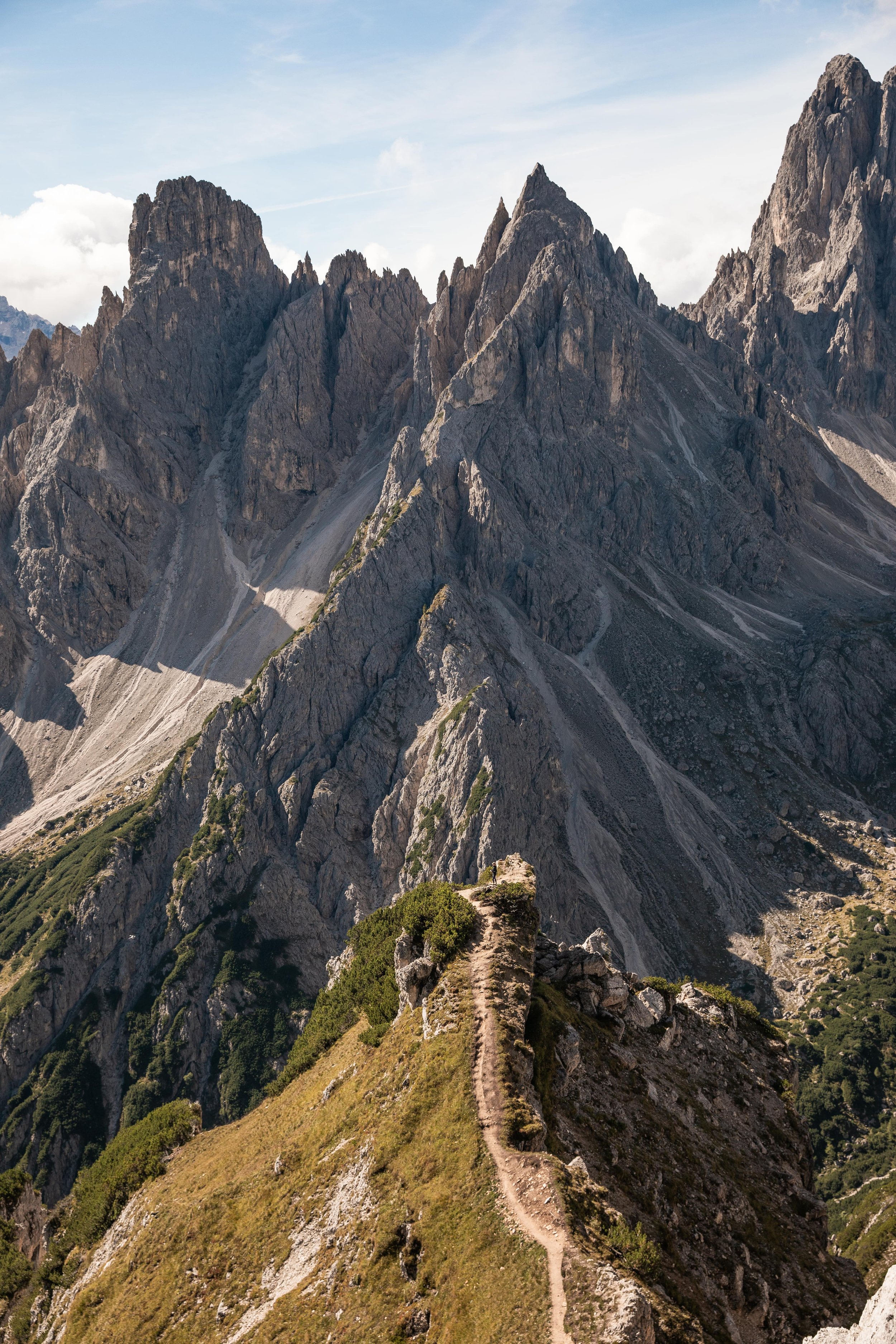 iconic viewpoint of Cadini di Misurina in northern italy