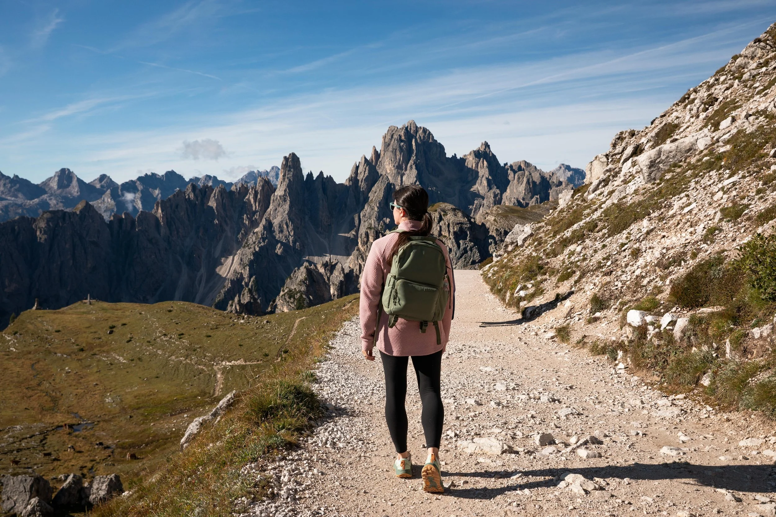 hiking on the tre cime di lavaredo hike
