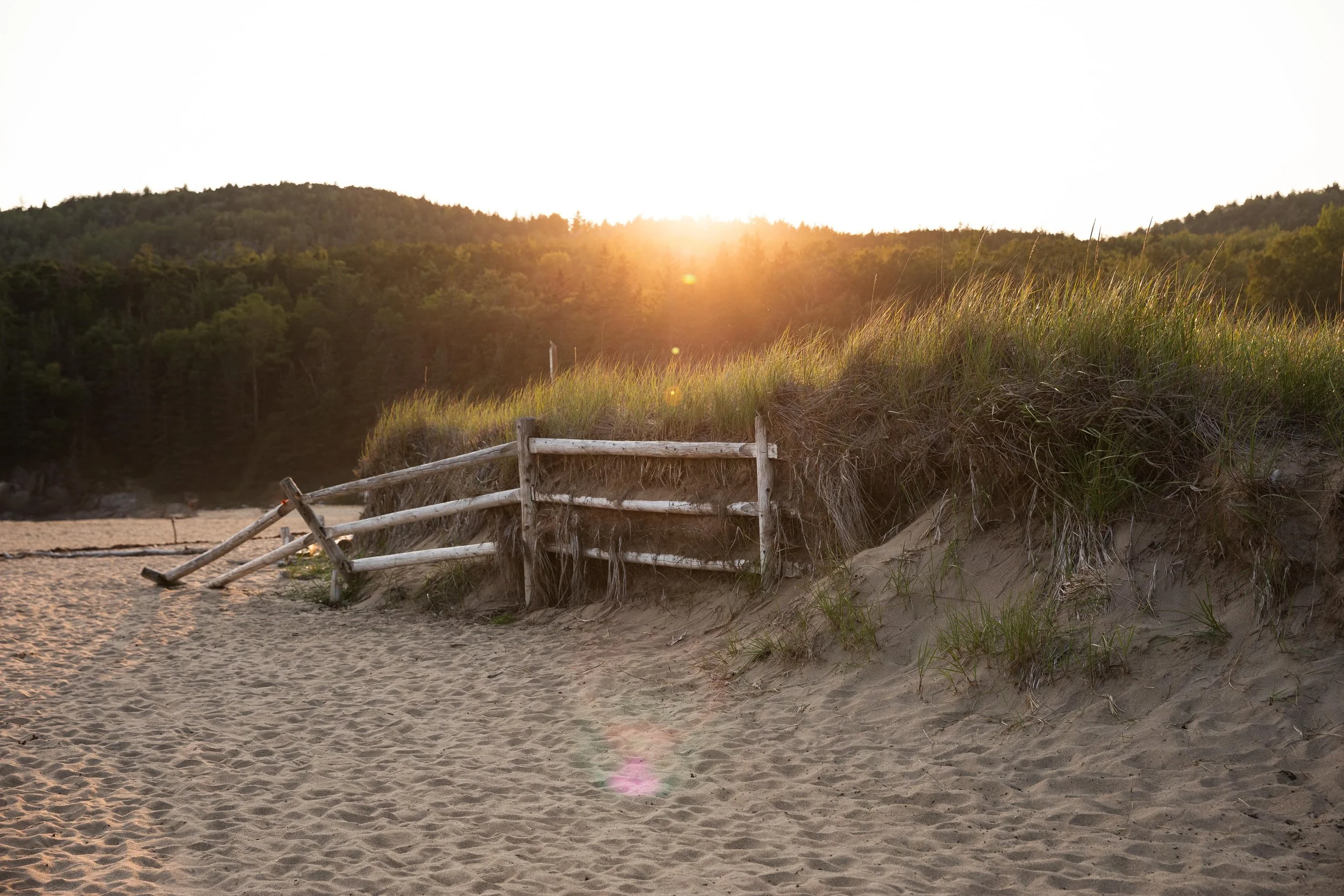 sand beach in maine in summer