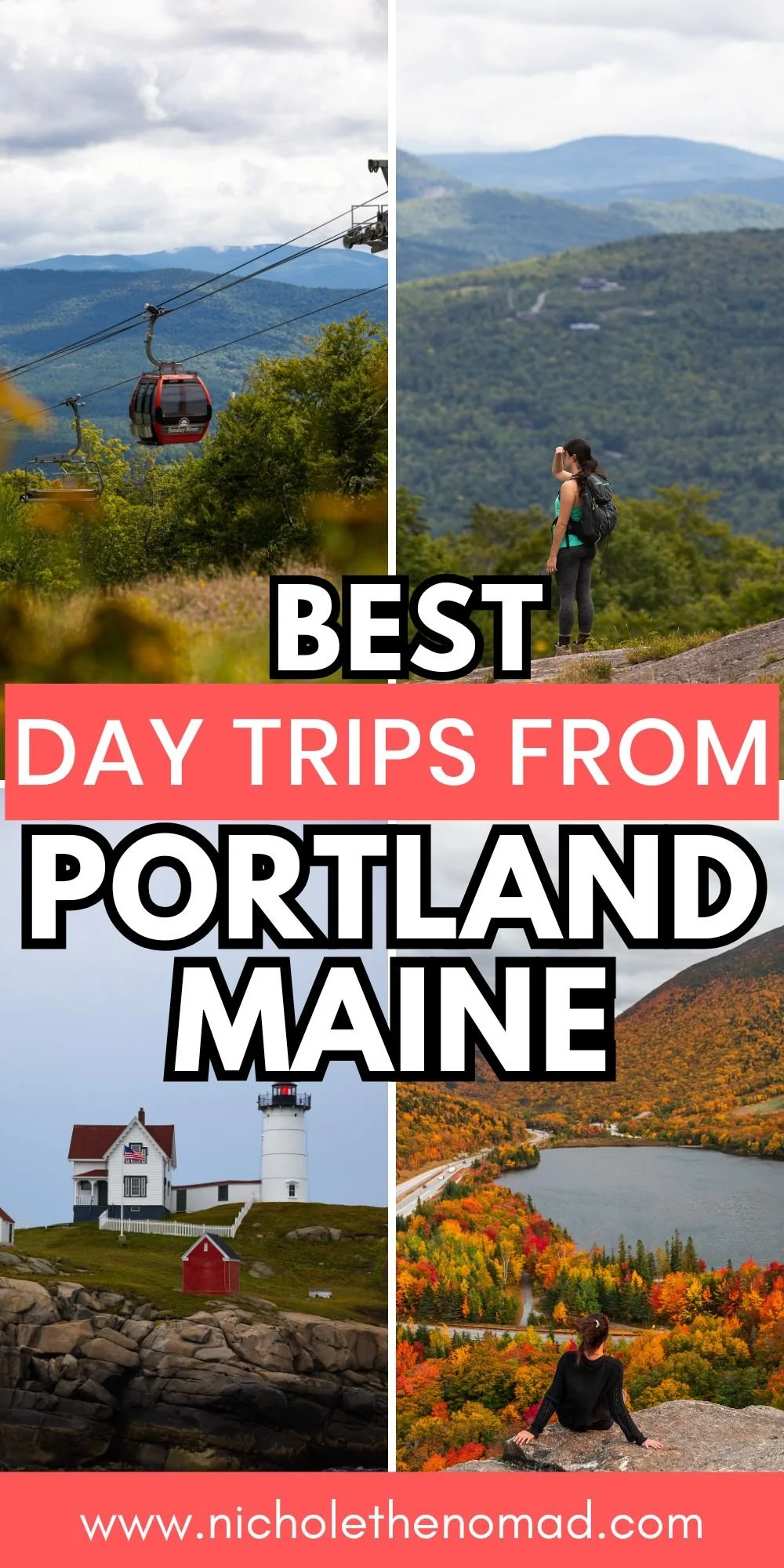 pinterest pin for day trips from portland maine