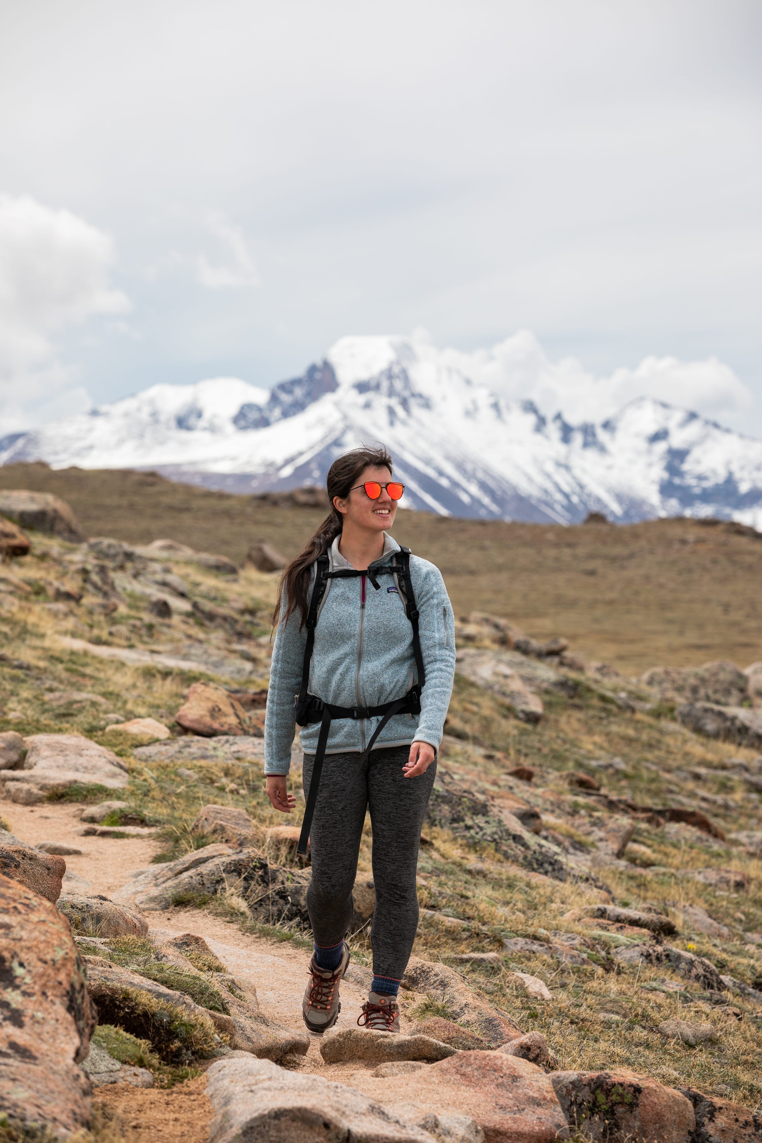 hiking on the ute trail to tombstone ridge