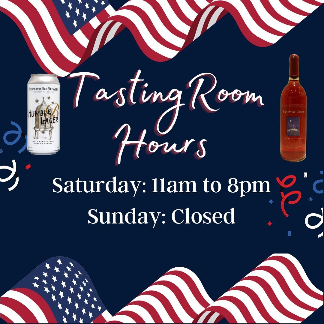 We will be closed tomorrow to celebrate Independence Day with friends and family. Be sure to stop by the tasting room today to pick up all your favorites for the holiday 💥