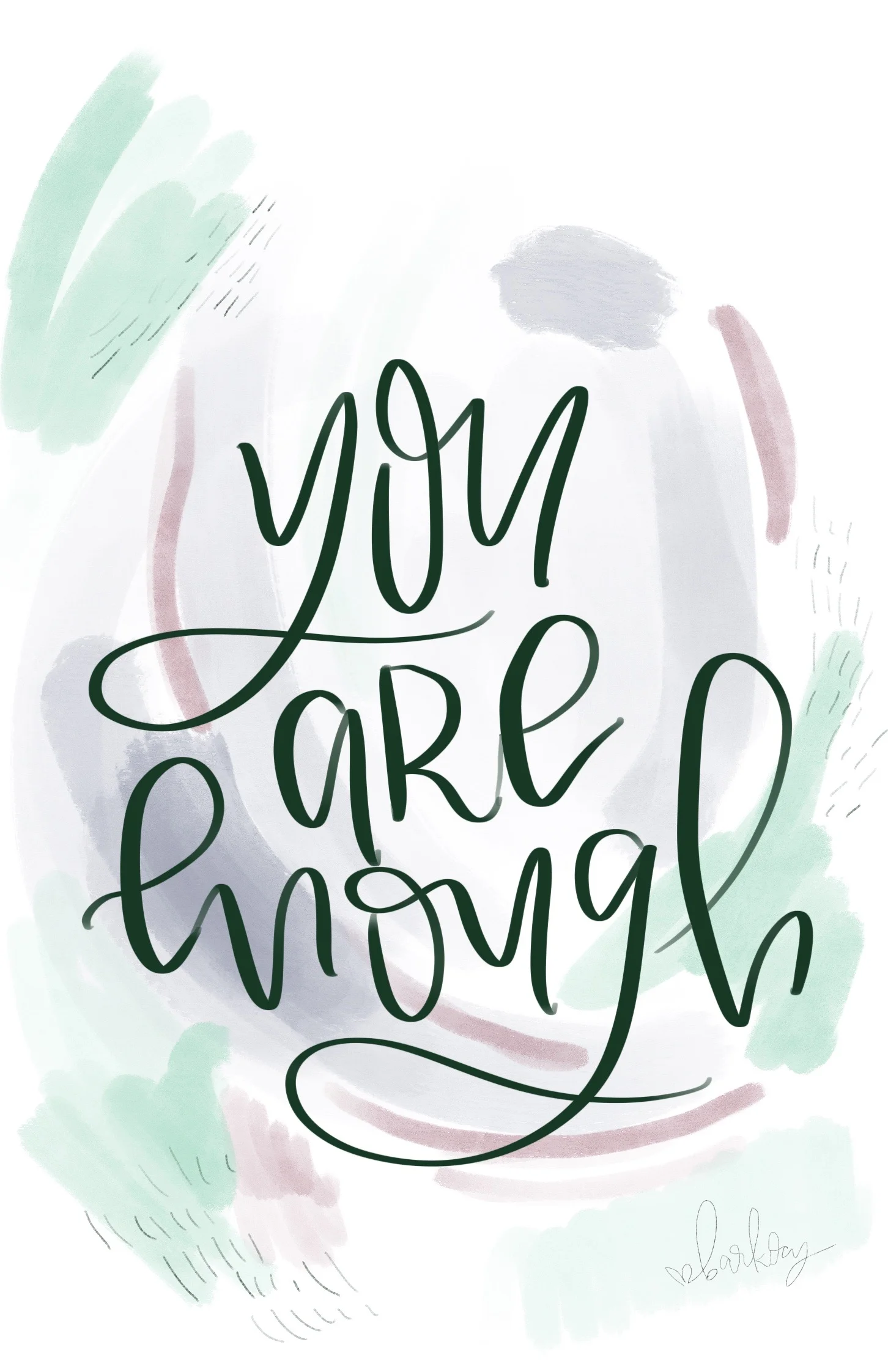 You are enough — printable