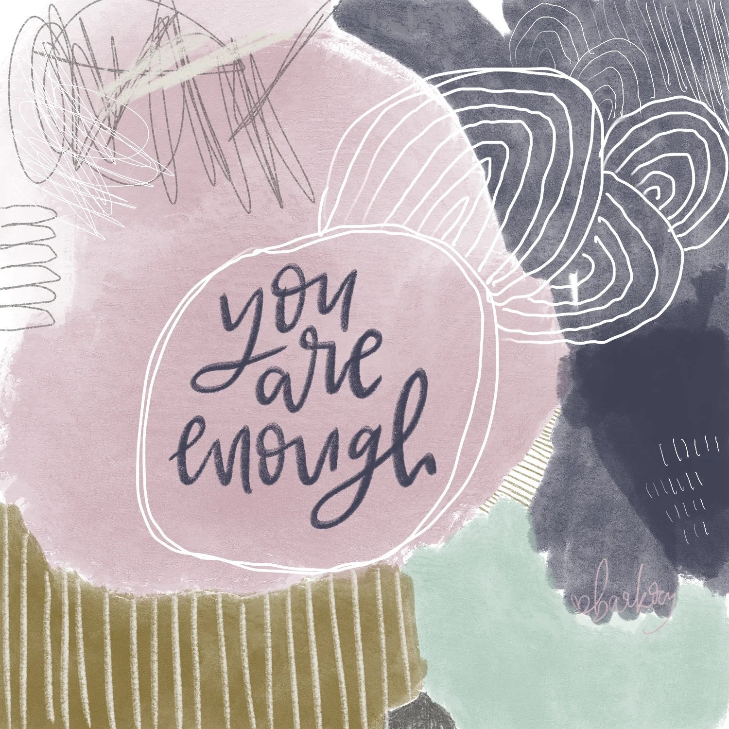 You are enough — printable 