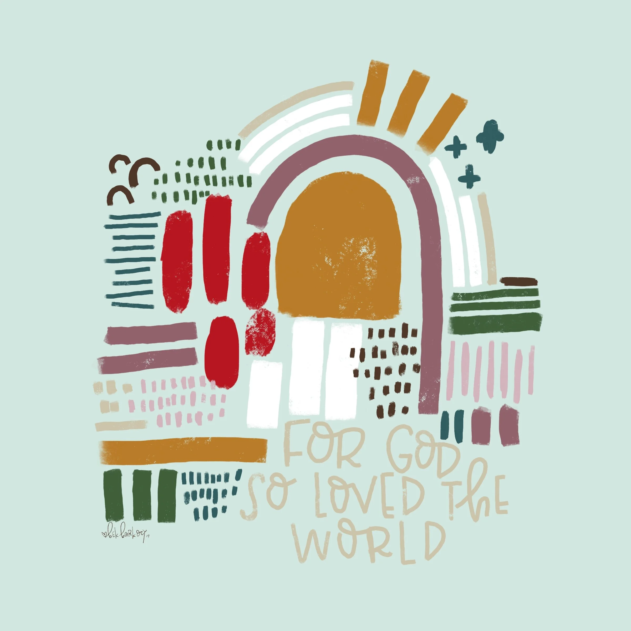 Abstract Manger Scene