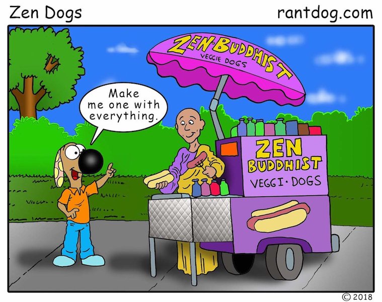 Copy of Rantdog Comics Zen Buddhist Hot dogs
