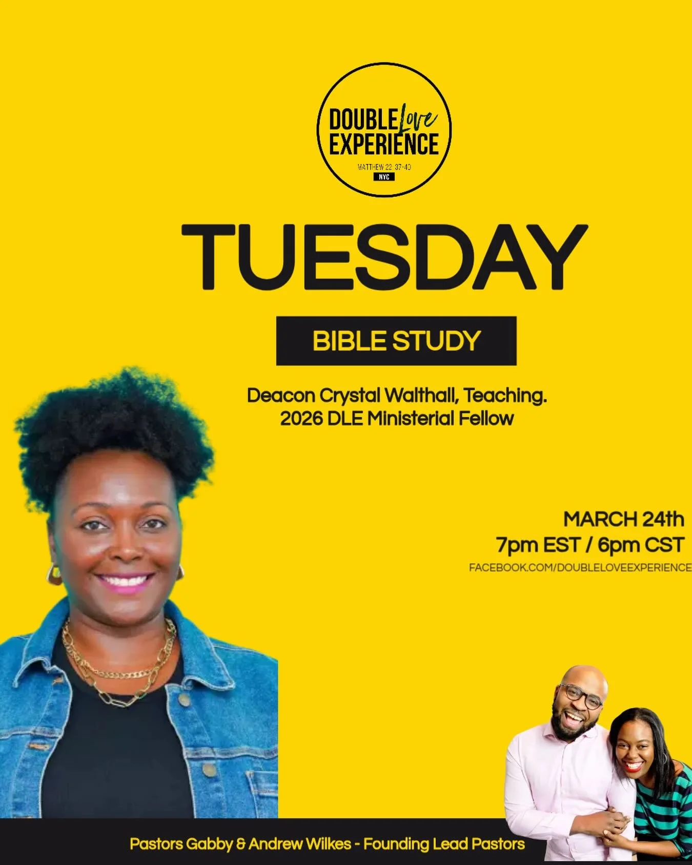 We&rsquo;re still in our Homebodies series. Tonight, our #DLEMinisterialFellow, Deacon Crystal Walthall will be teaching #DLEBibleStudy. Join us at 7pm on Facebook live.