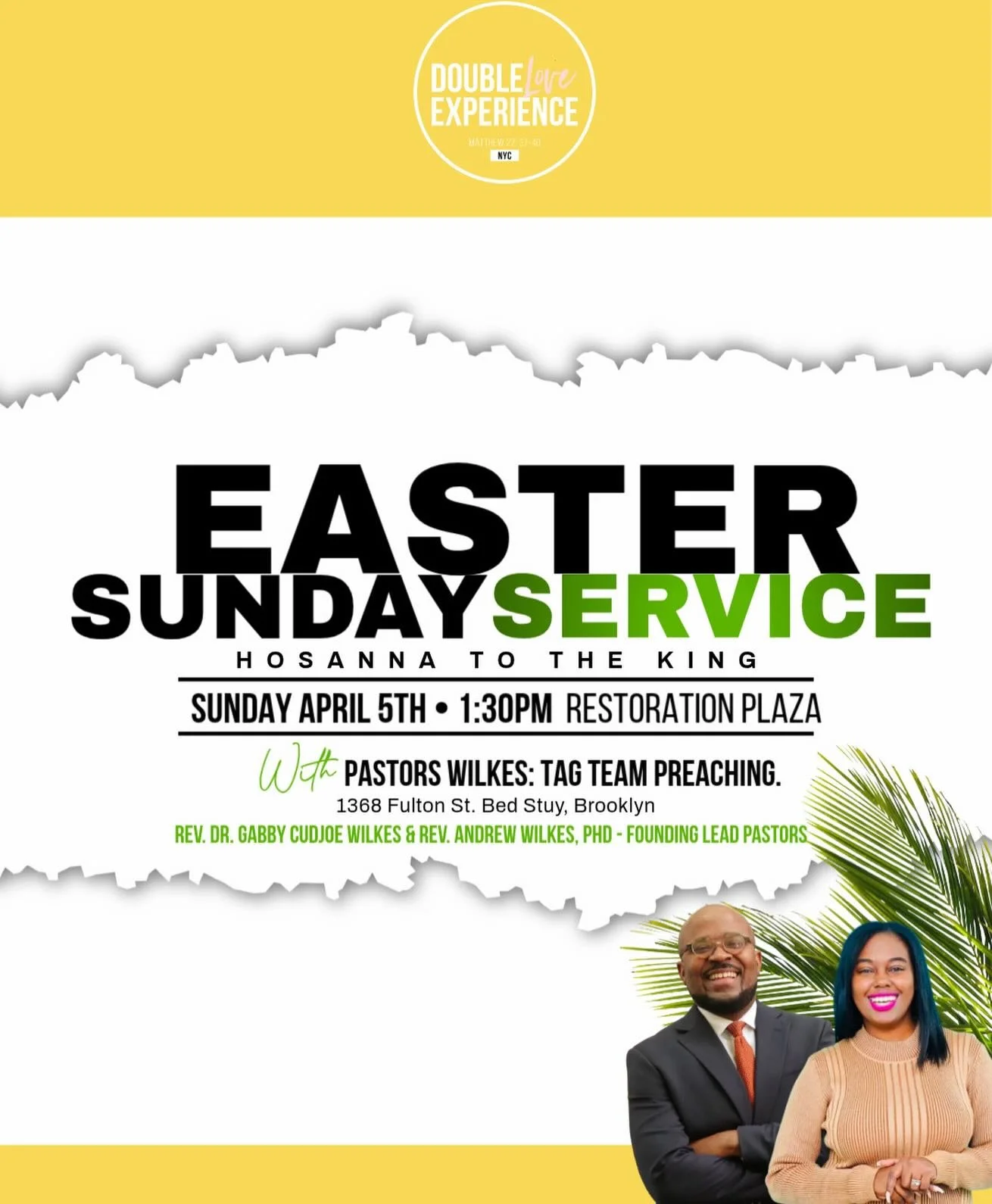 We can&rsquo;t wait to worship the Lord on Resurrection Sunday. Make your plans now. We&rsquo;ll see you at Double Love!